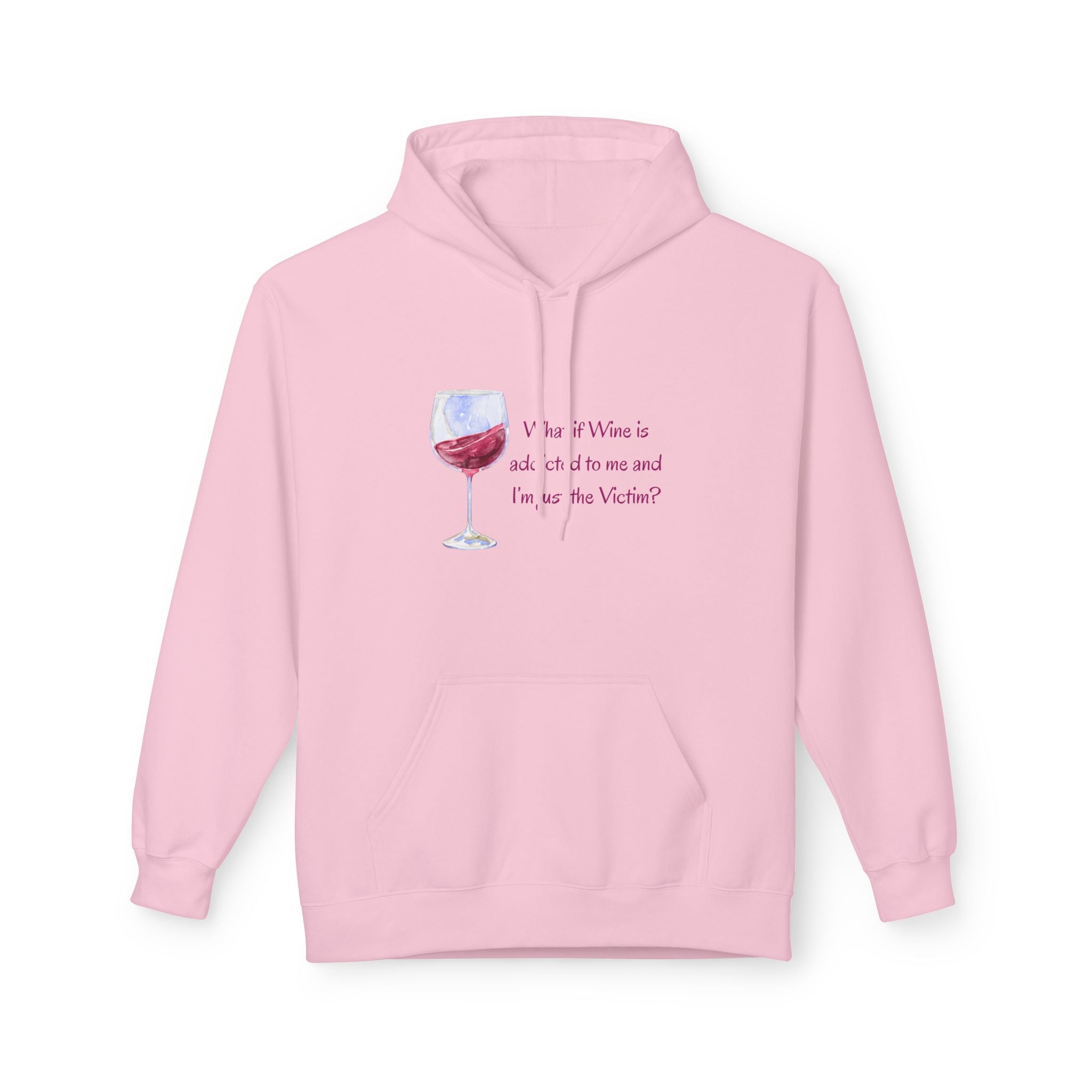 Woman Midweight Softstyle Fleece Hoodie - Wine addicted to me