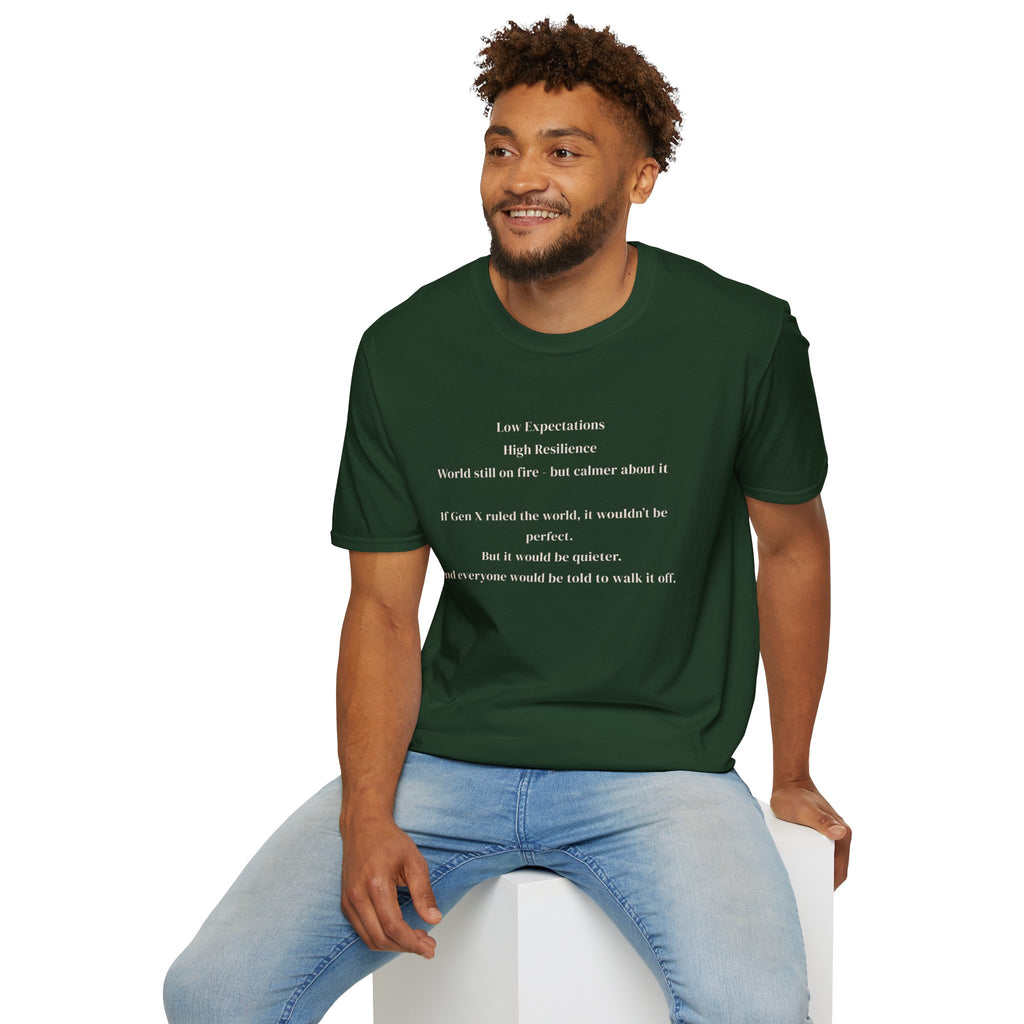 Men's soft tee - Low Expectations  Gen x