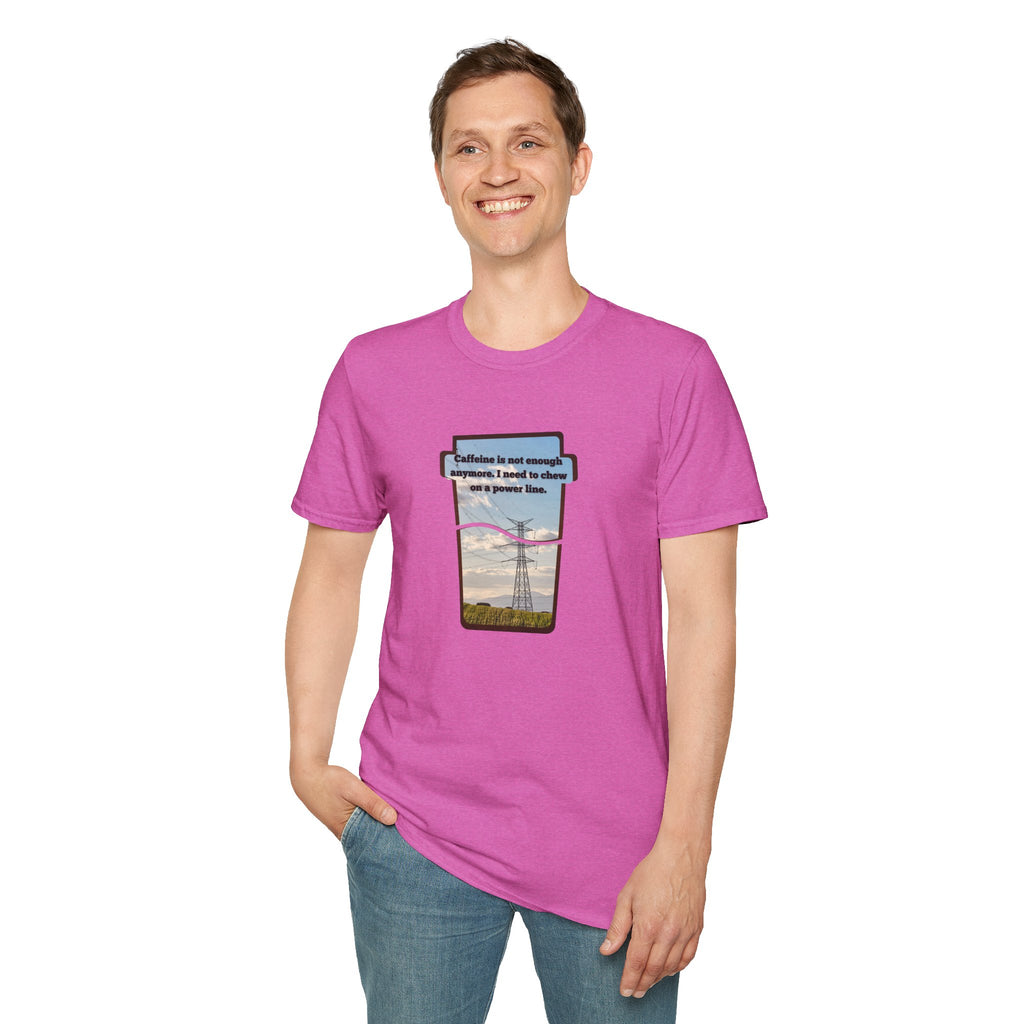 Relaxed Soft T Shirt - Men and Women - Chew on a power line