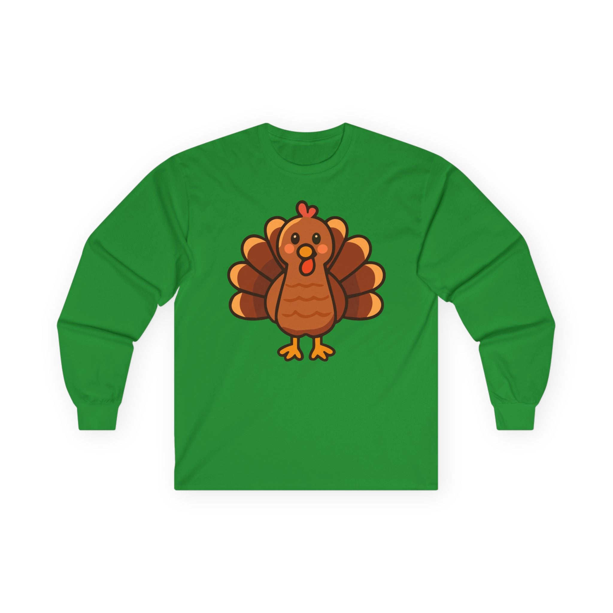 Woman's Relaxed Soft Long Sleeve - Thanksgiving Turkey Cute