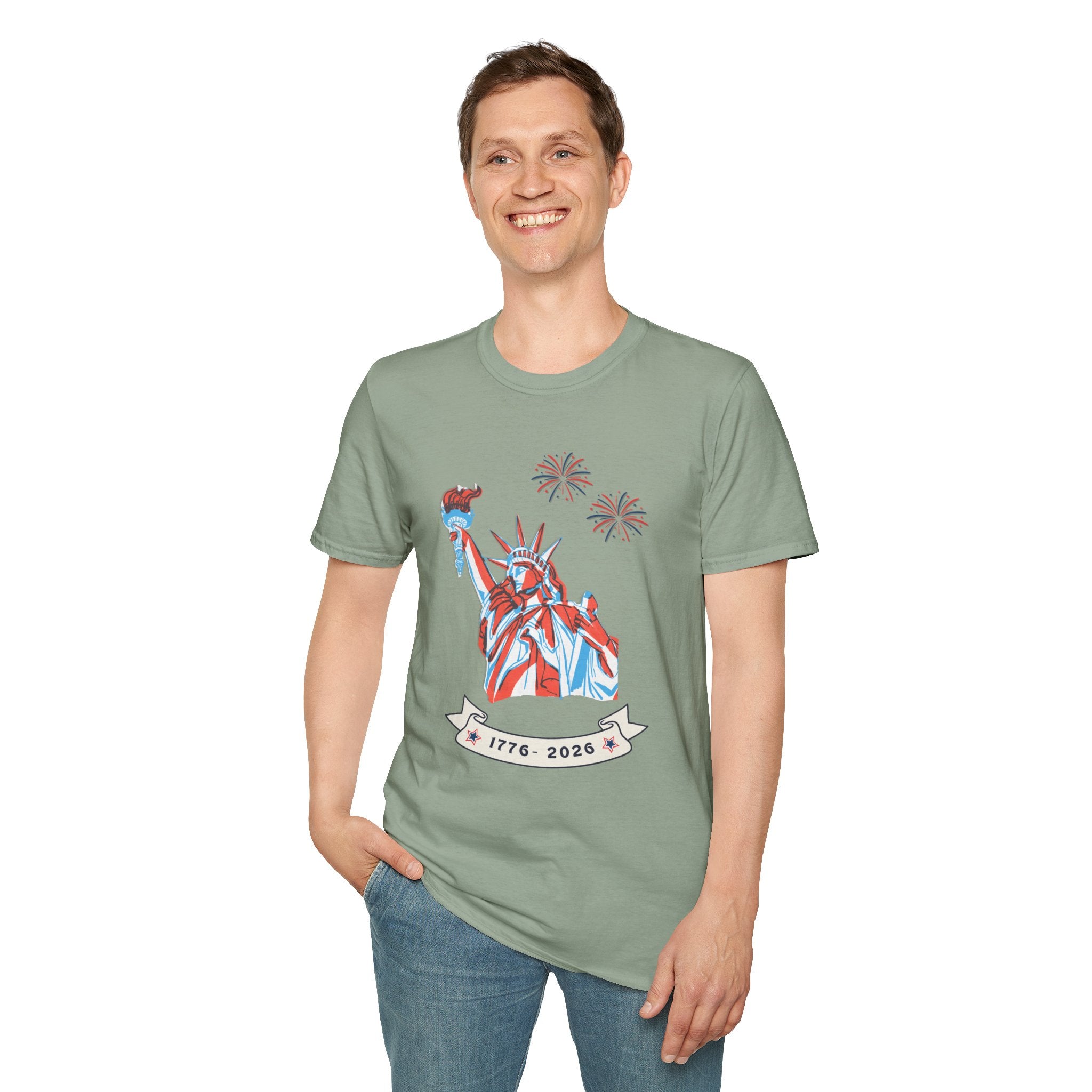 Relaxed Soft Tee- Men & Women - Statue of Liberty 250