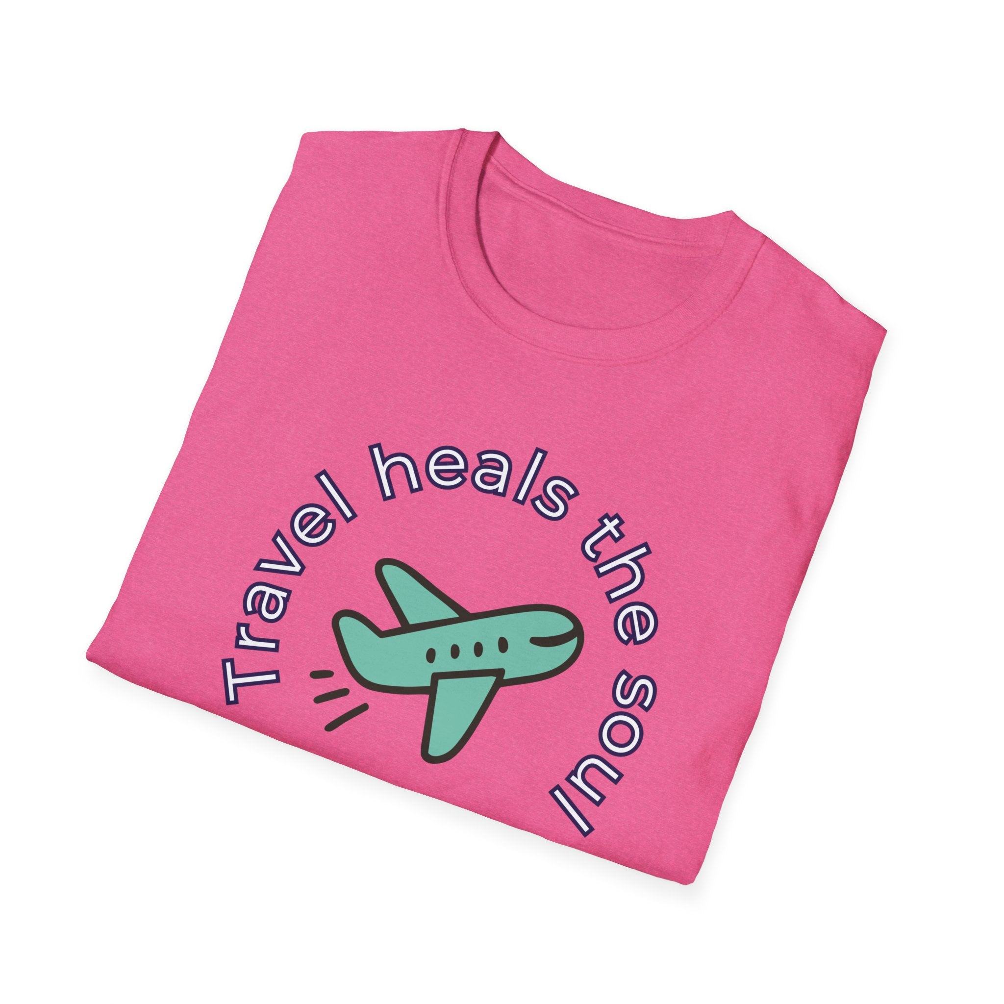 Comfty Woman's  Softstyle T-Shirt - "Travel"  "Heals The Soul"