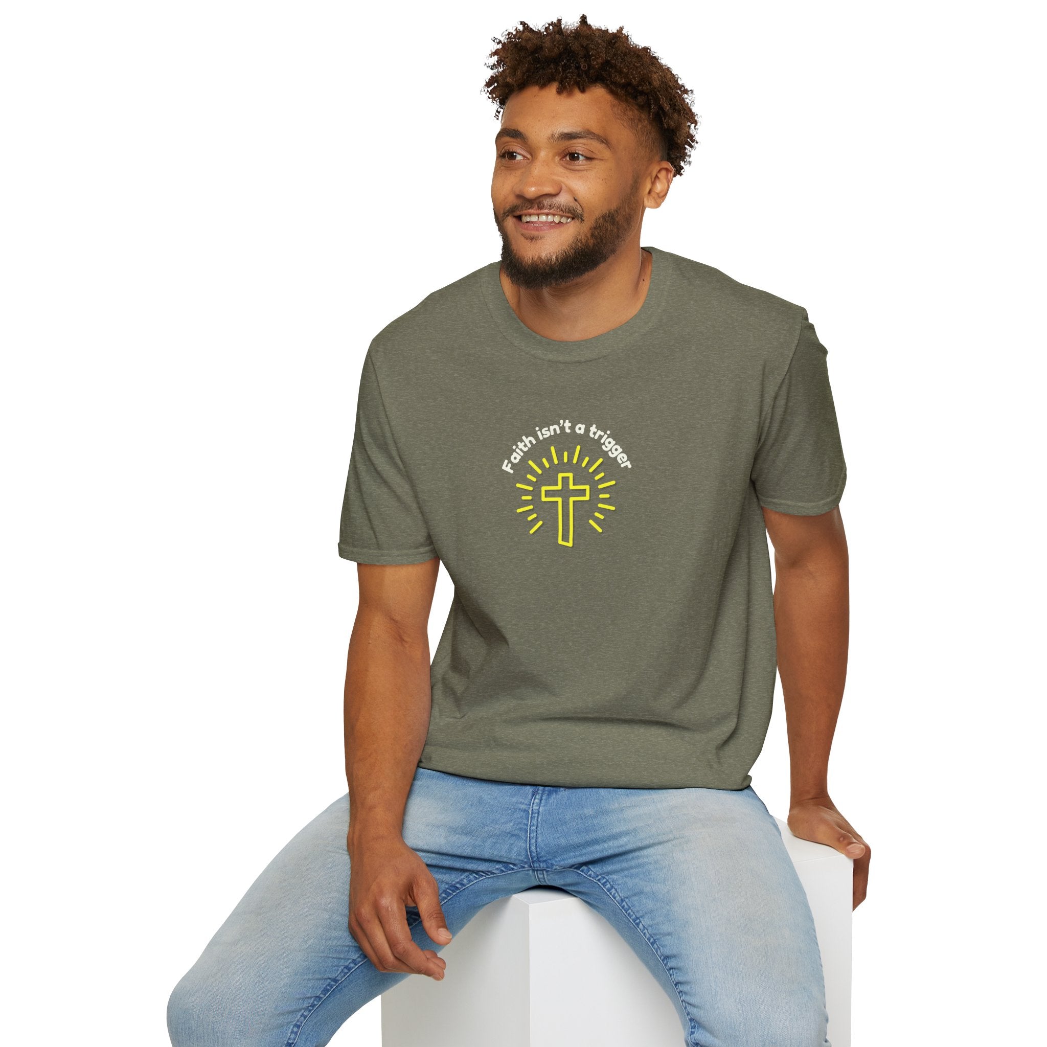 Men's Soft Relaxed tee - Faith isn't a trigger