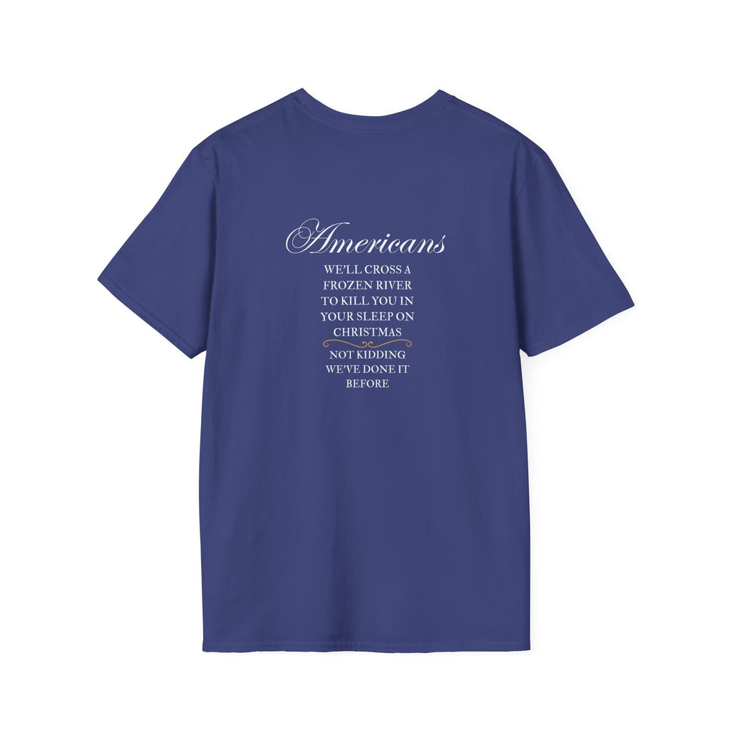 Men and Women - Soft Relaxed Tee - Americans crossing the river on Christmas - American revolution - funny