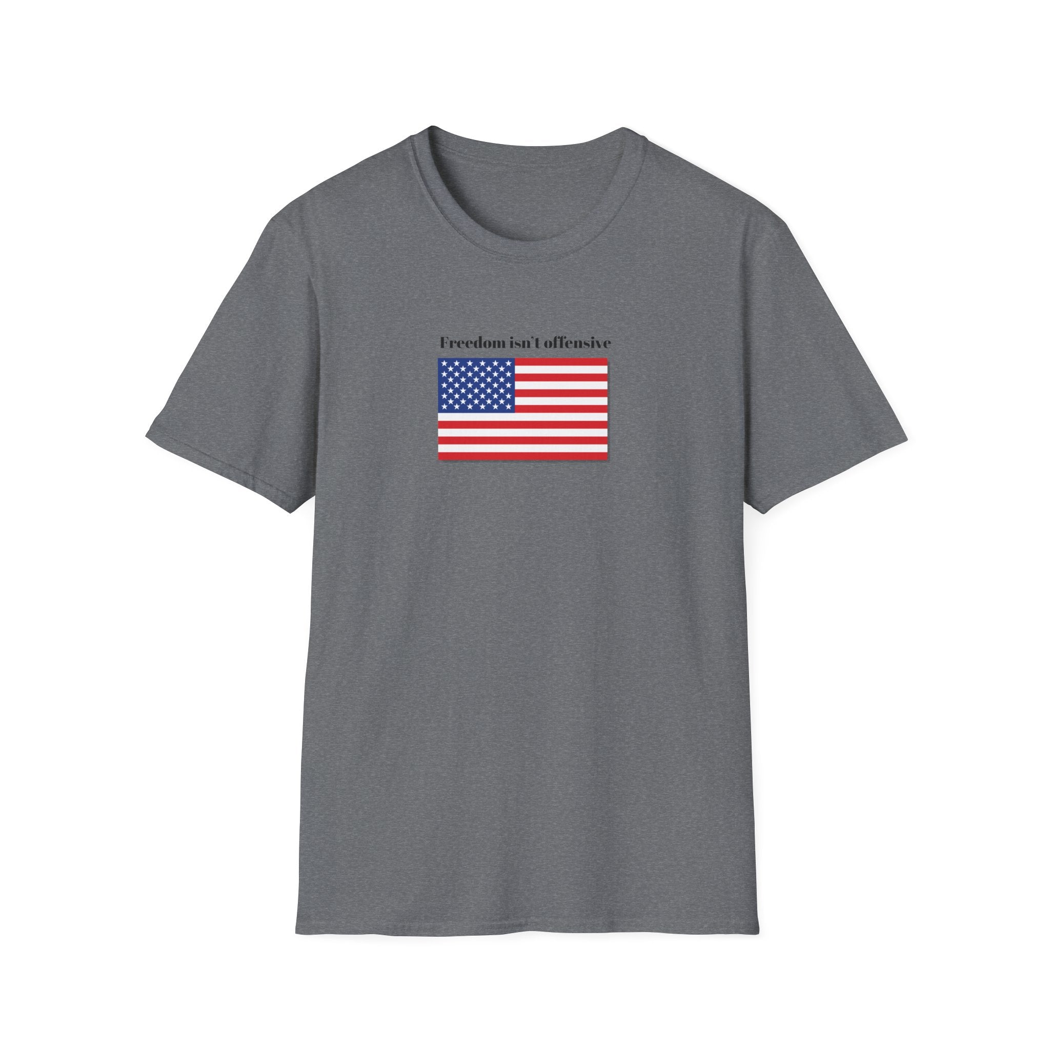 Relaxed Mens Soft Tee - Freedom isn't offensive