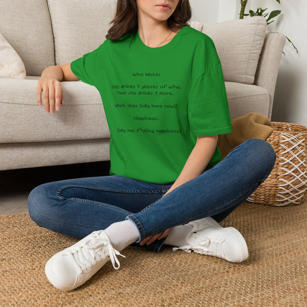 Woman Soft T Shirt - Regular Fit - Wine Math