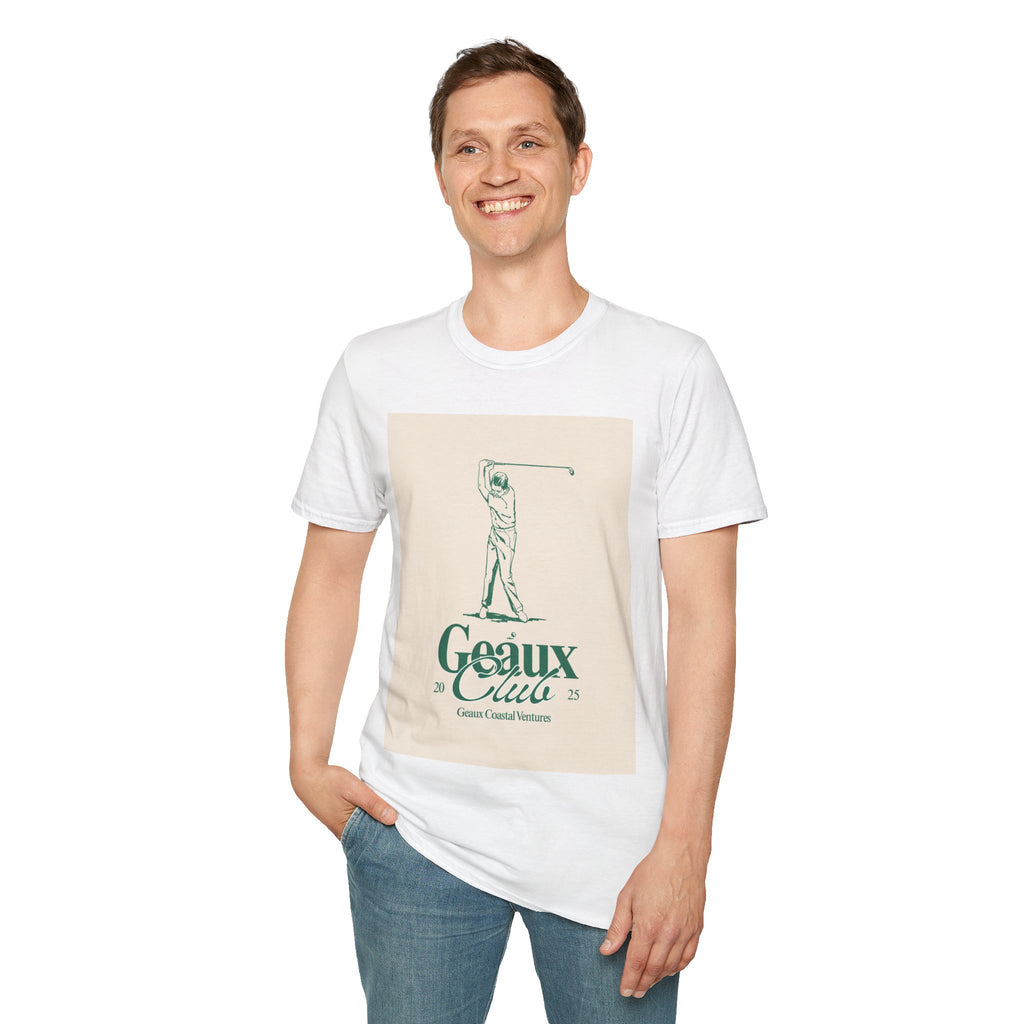 Soft Tee - Men & Women "Geaux" "Golf" Beige