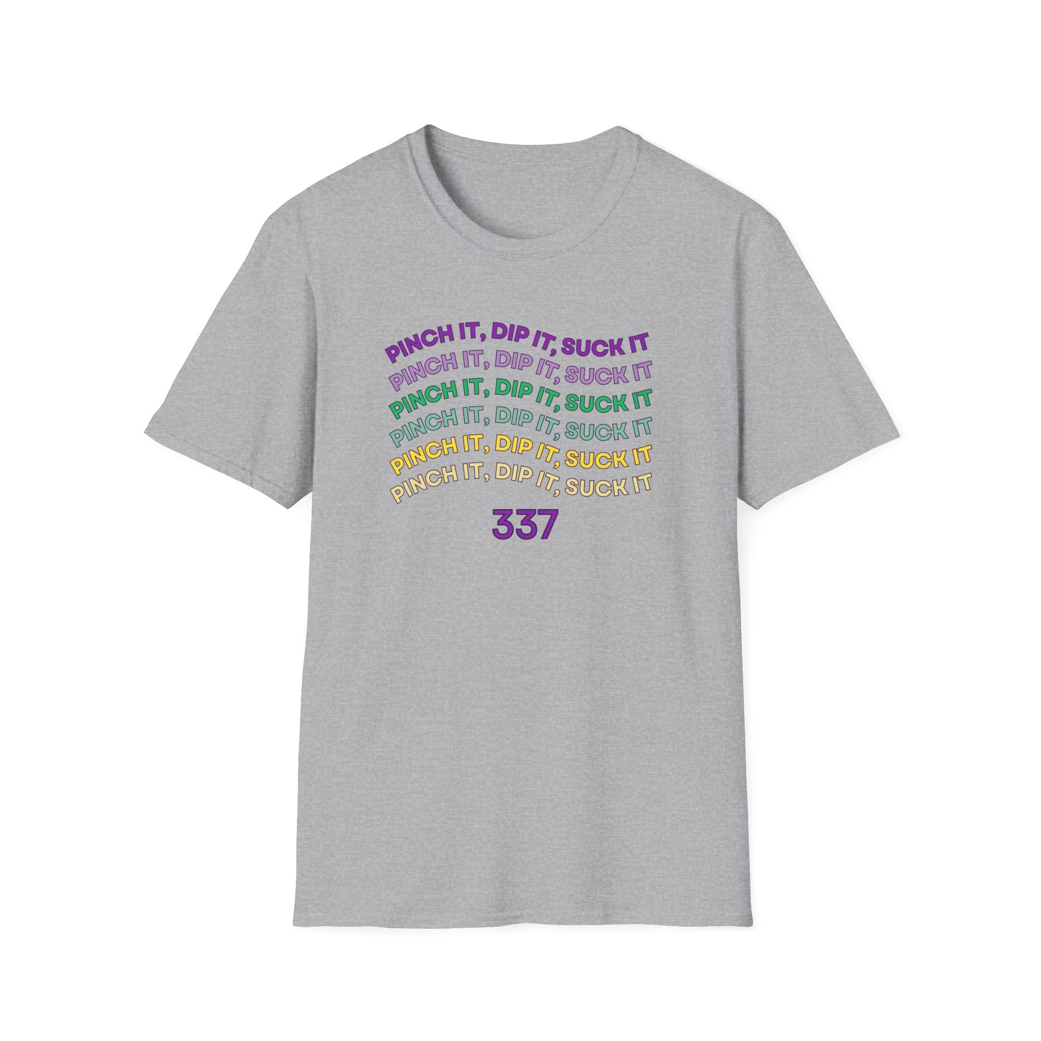 Flexible Soft Tee - (Men & Women) "337" " Mardi Gras"