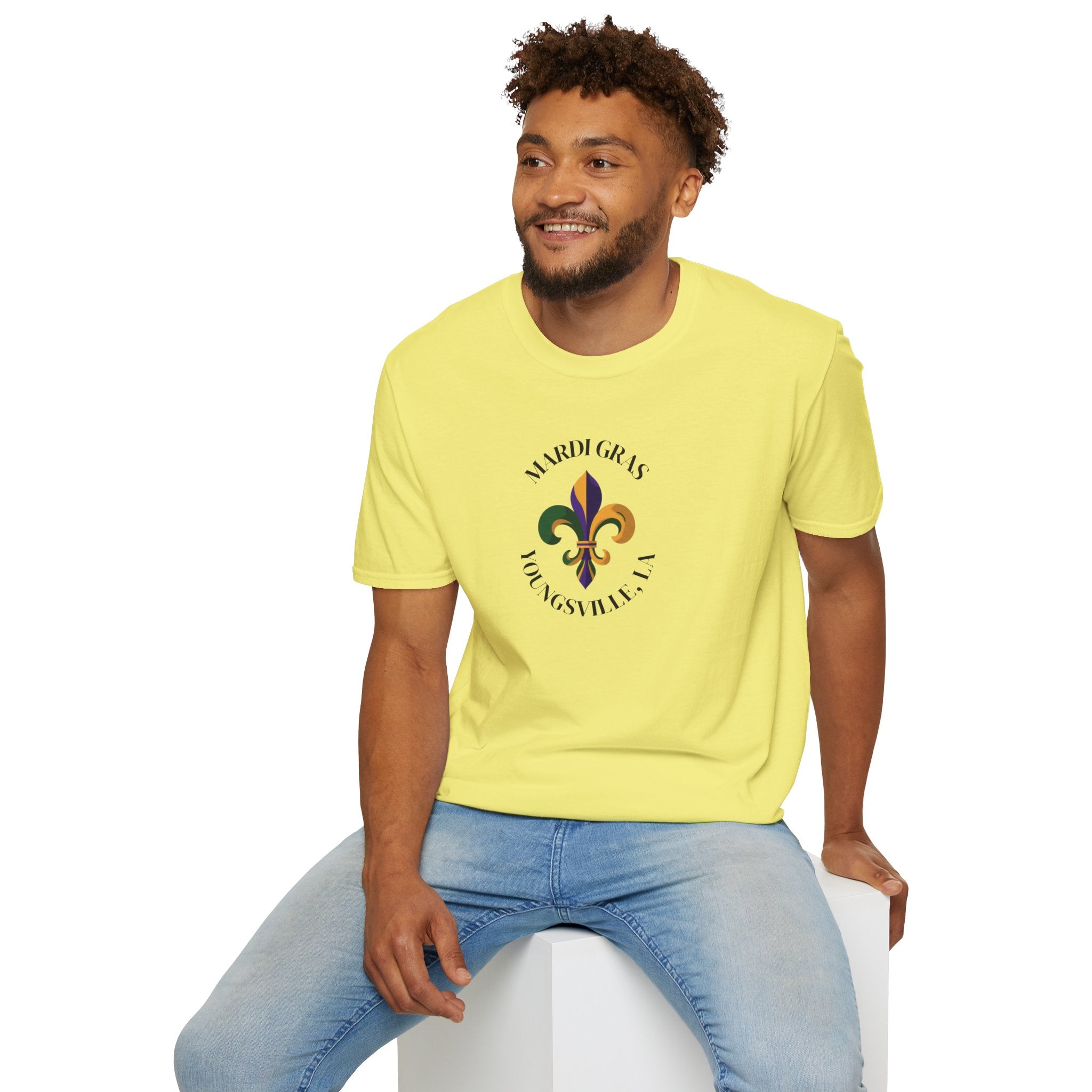 Relaxed Soft T Shirt-  Men and Woman Mardi Gras Youngsville La