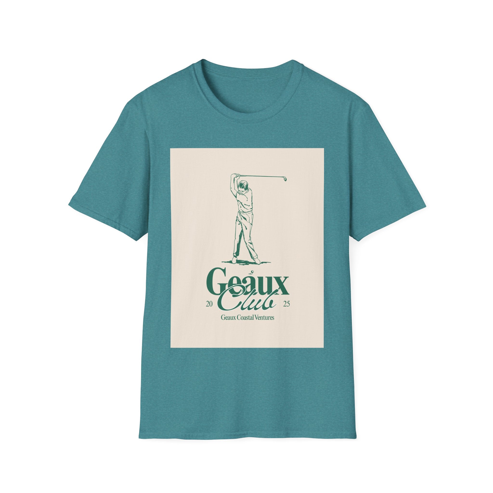 Soft Tee - Men & Women "Geaux" "Golf" Beige
