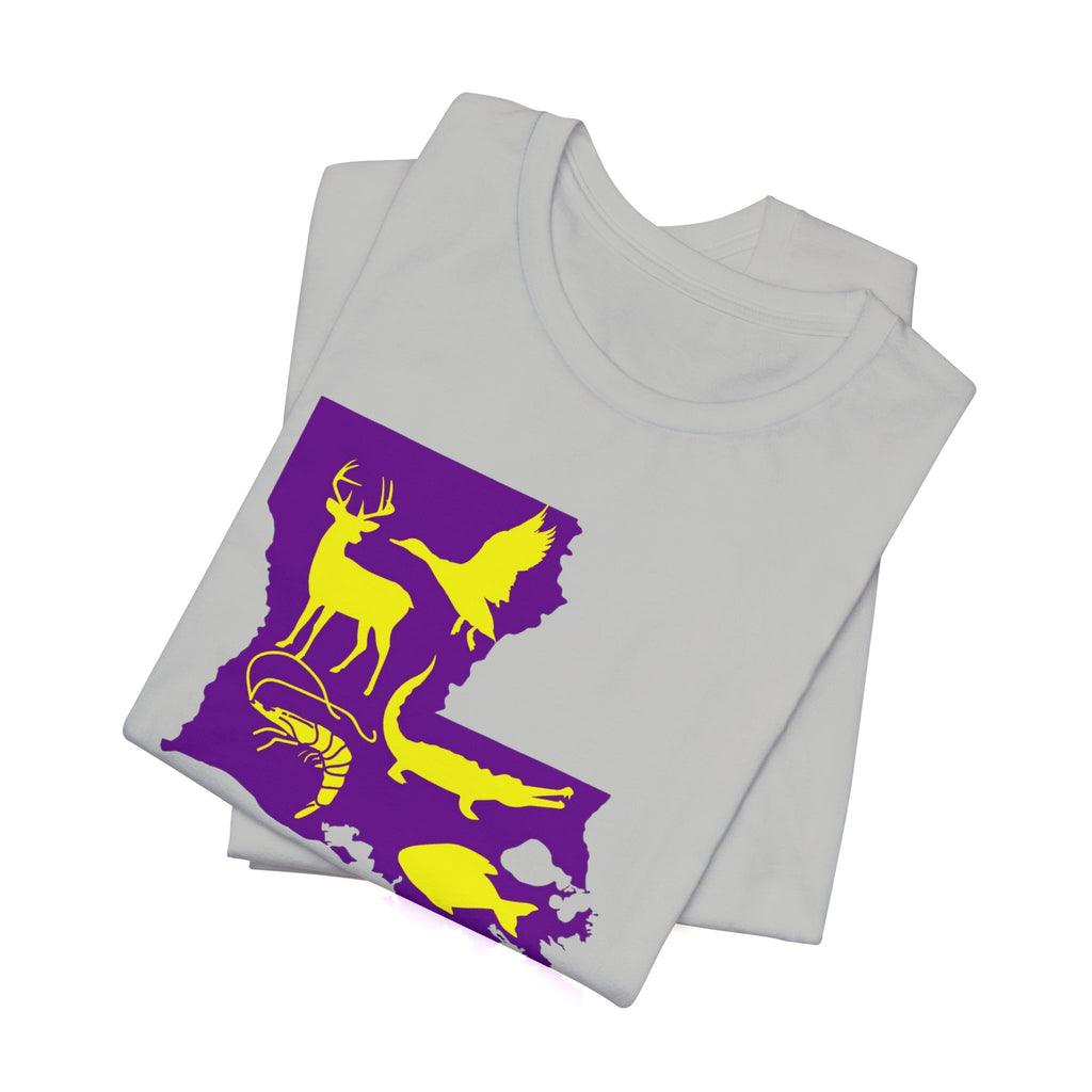 Mens Ultra Soft Jersey Short Sleeve Tee - Hunting Louisiana