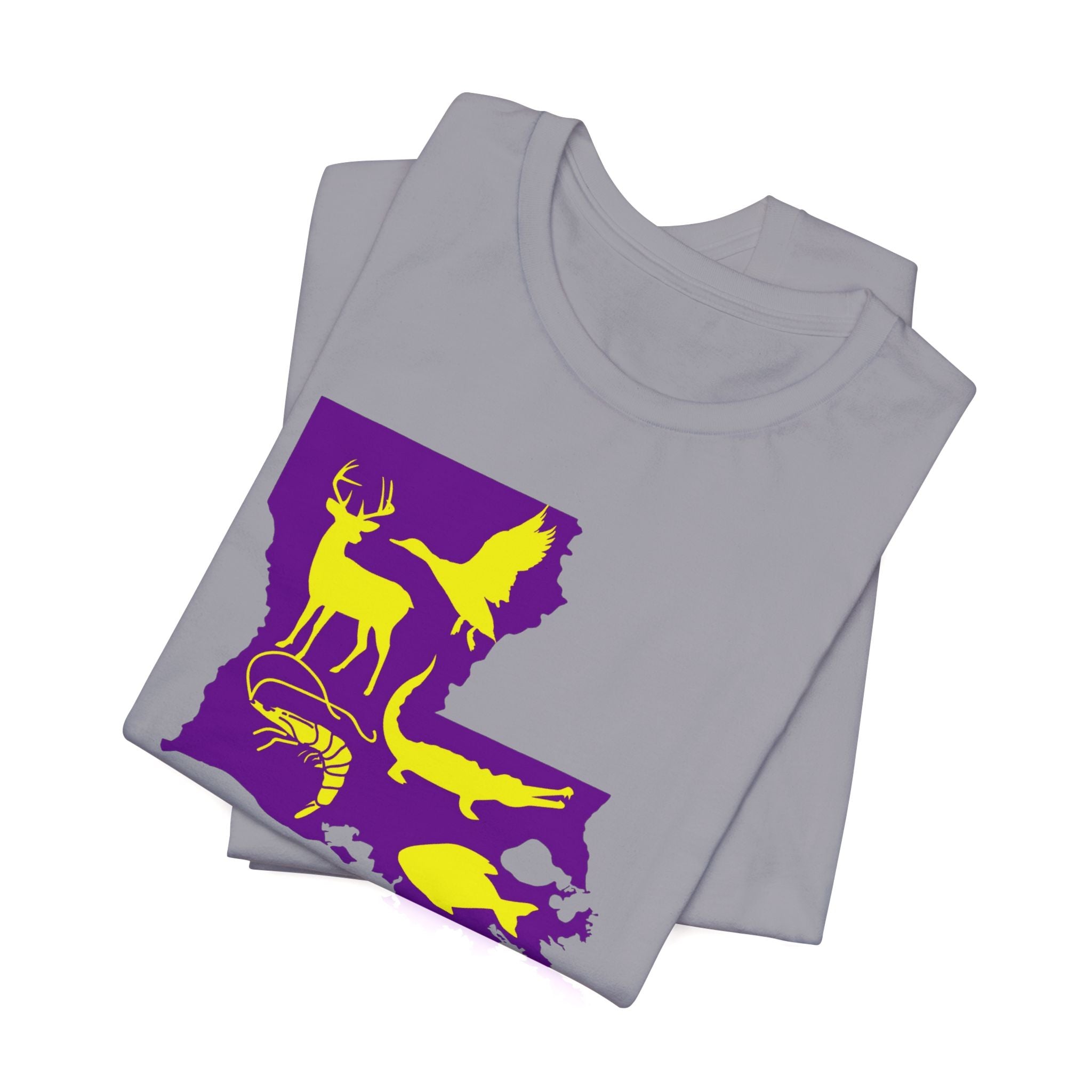 Mens Ultra Soft Jersey Short Sleeve Tee - Hunting Louisiana