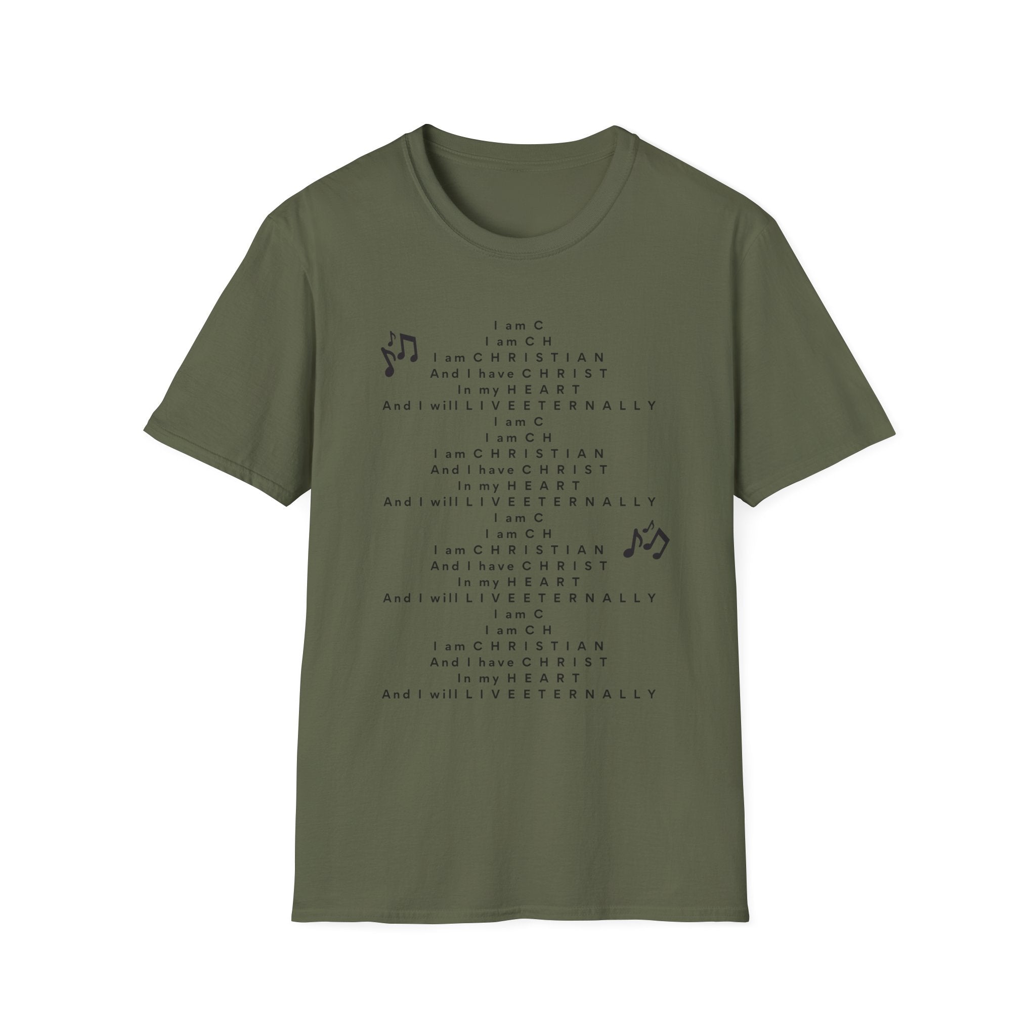 Men & Woman Softstyle T-Shirt - "C-h-r-i-s-t-i-a-n" "Song"