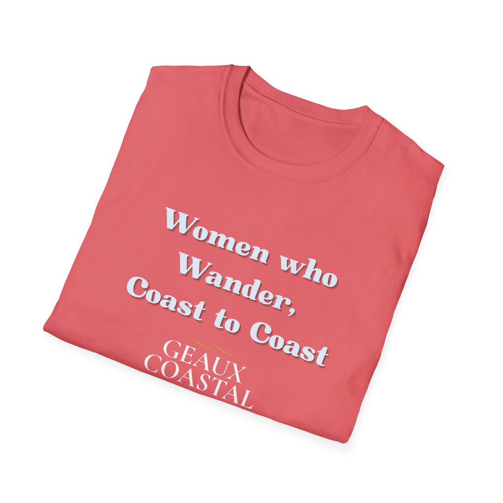 Women Soft Relaxed Tee - Women who wander coast to coast