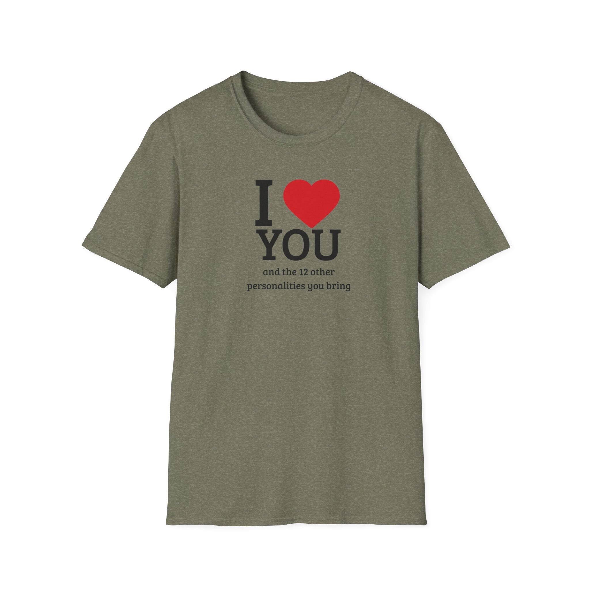 Super Soft Relaxed Tee - Men and Women- I love you and the 12 personalities