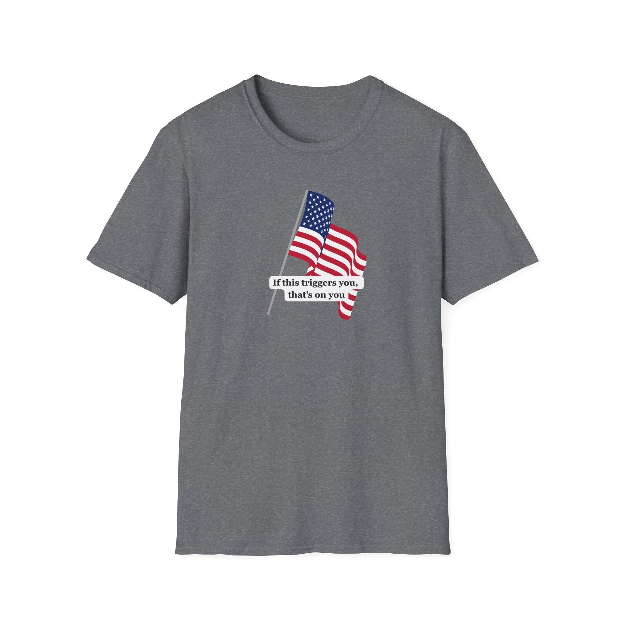 Relaxed Mens Soft Tee - Trigger by the flag