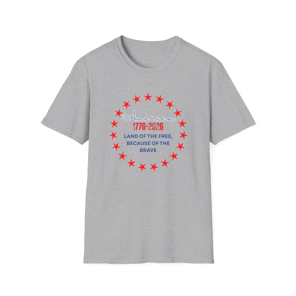 Relaxed Soft Tee- Men and Women - Home of the Free because of the brave