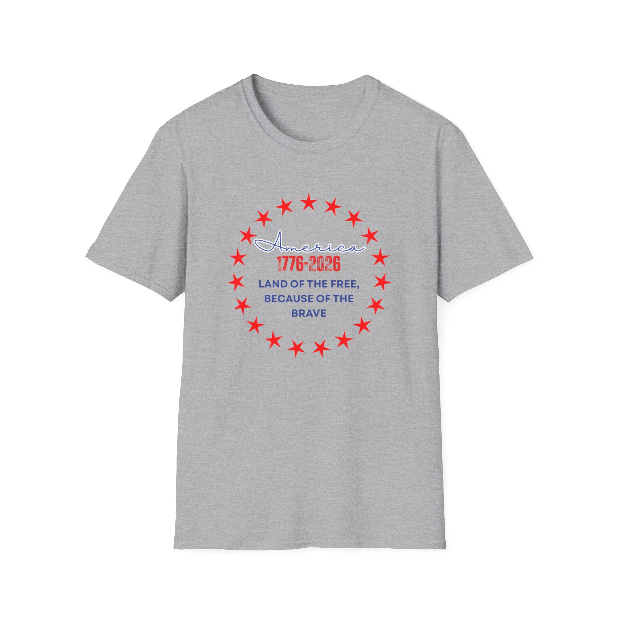 Relaxed Soft Tee- Men and Women - Home of the Free because of the brave
