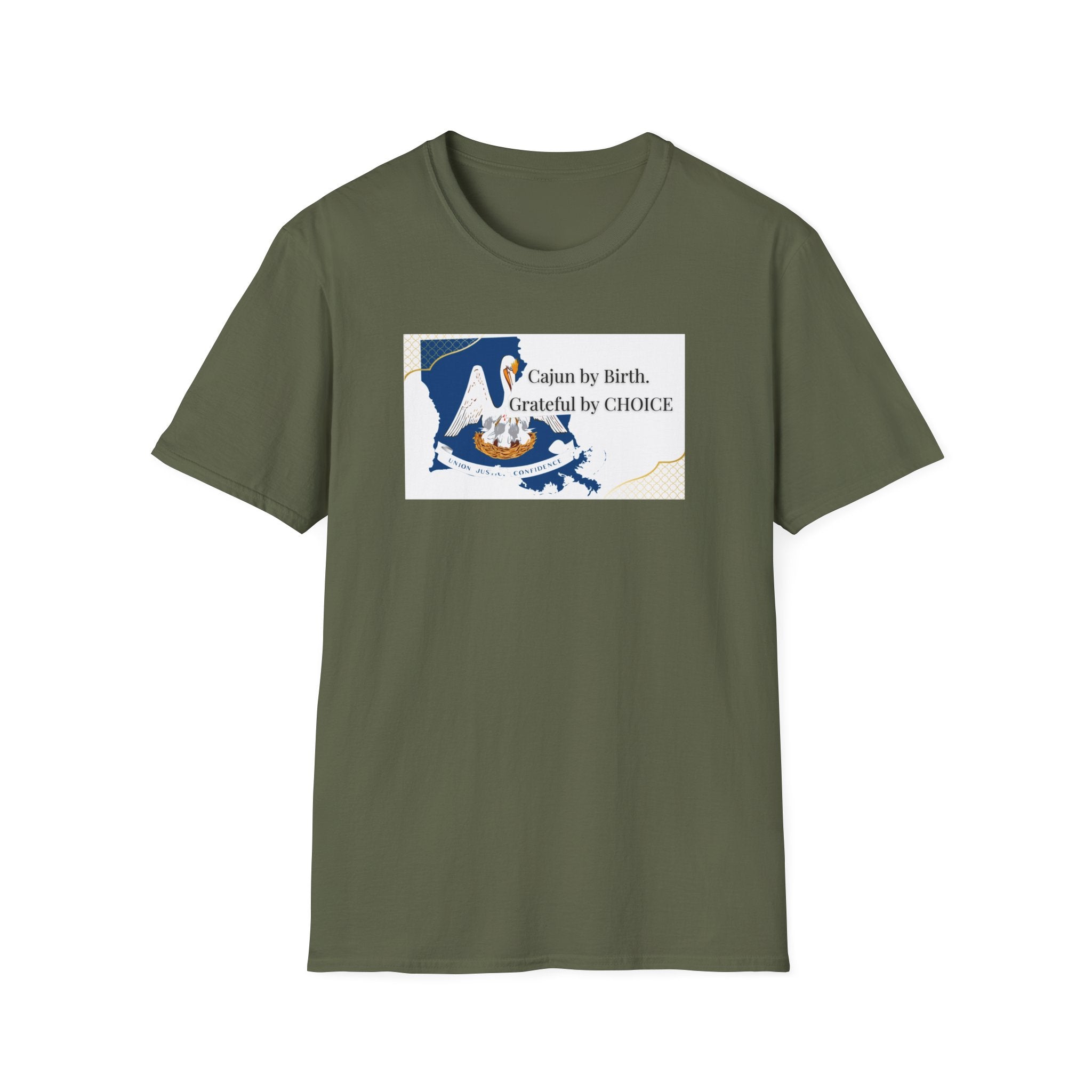 Soft Relaxed Tee Men and Women - Cajun By Birth Grateful by Choice