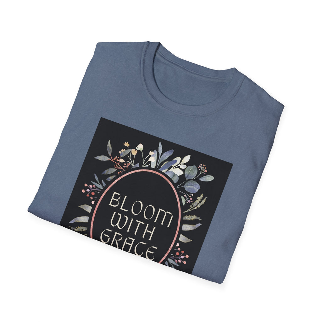Women's Relaxed Tee - Bloom with Grace Back flowers