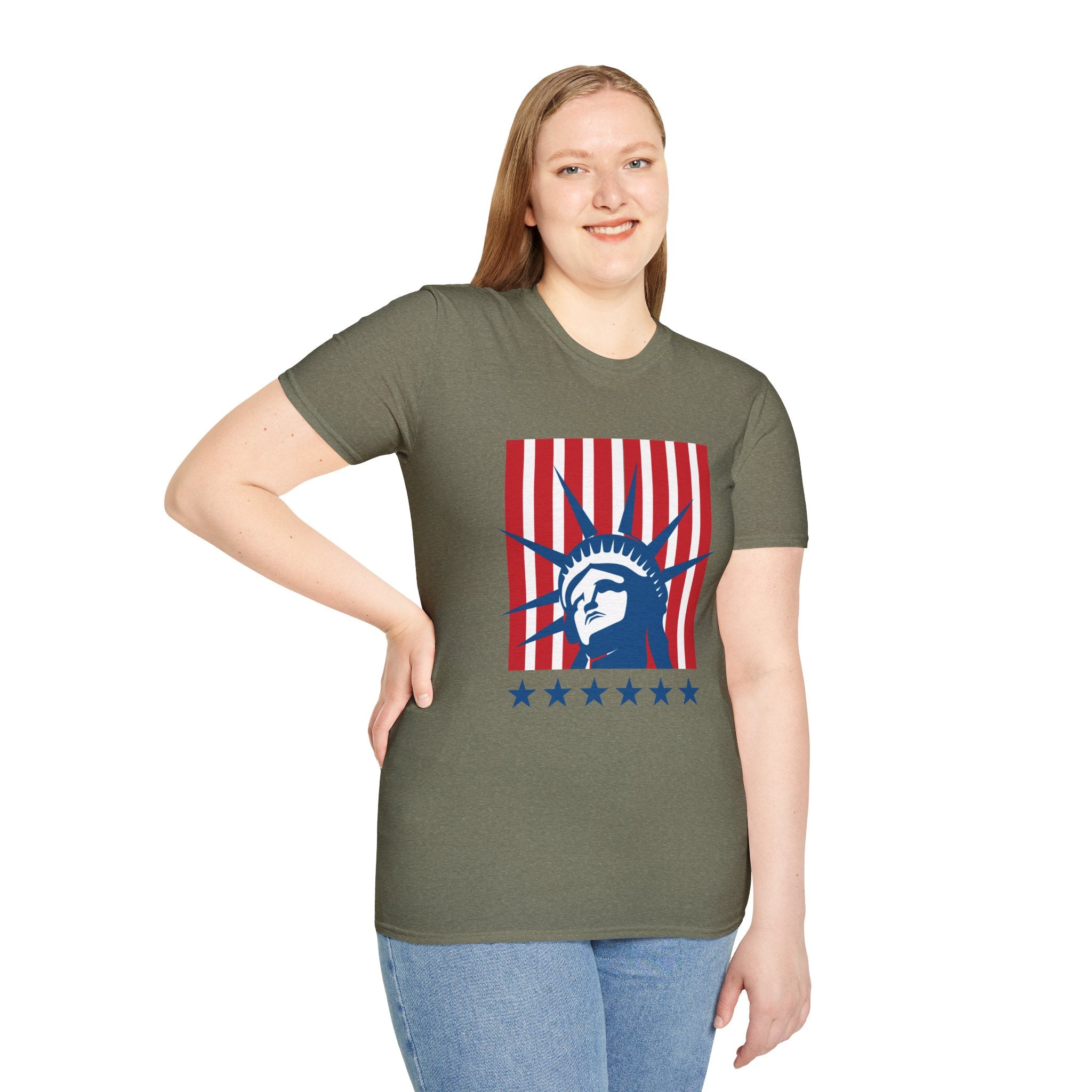 Relaxed Tee for Men & Women- Statue of Liberty