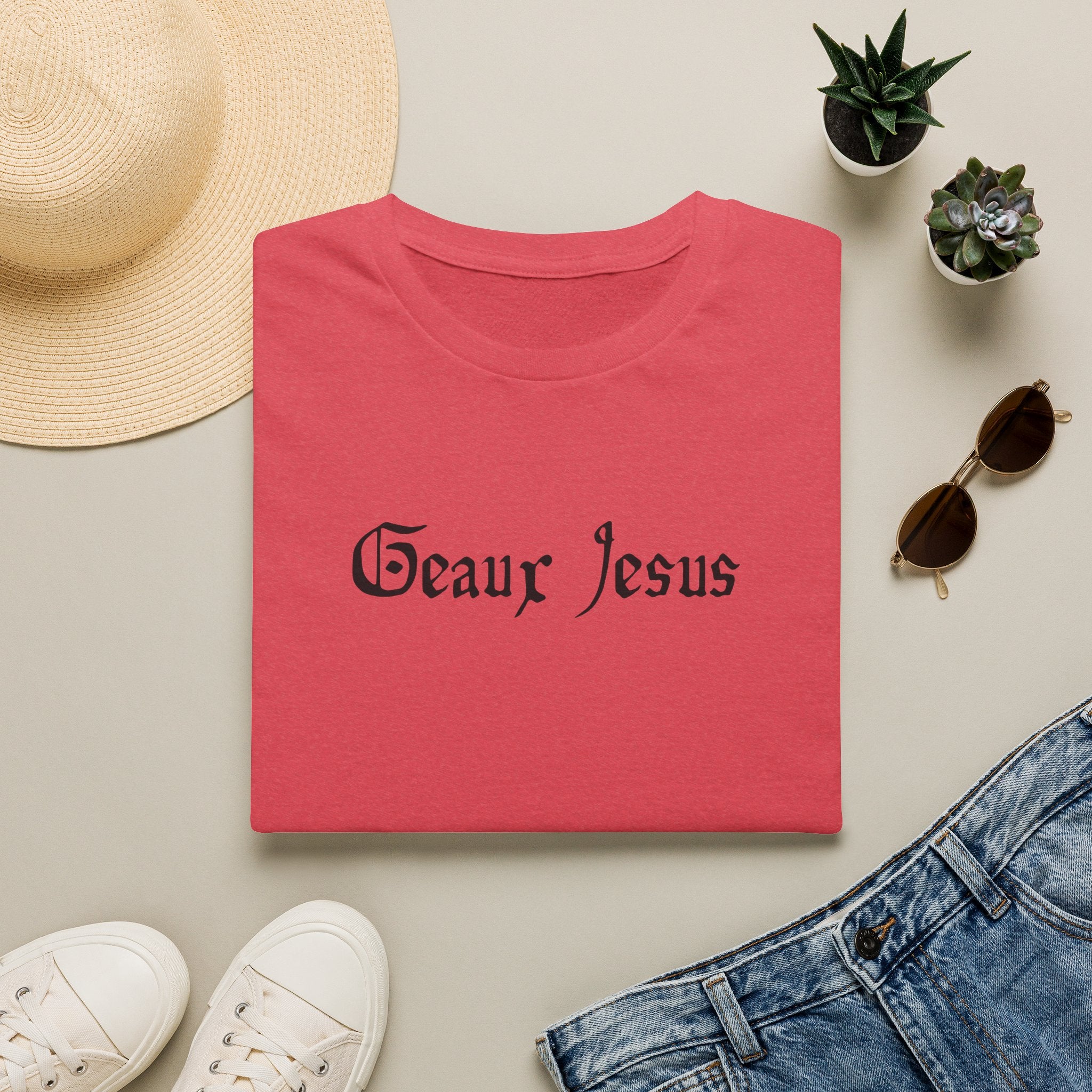Men and Women Relaxes Soft Tee - Geaux Jesus
