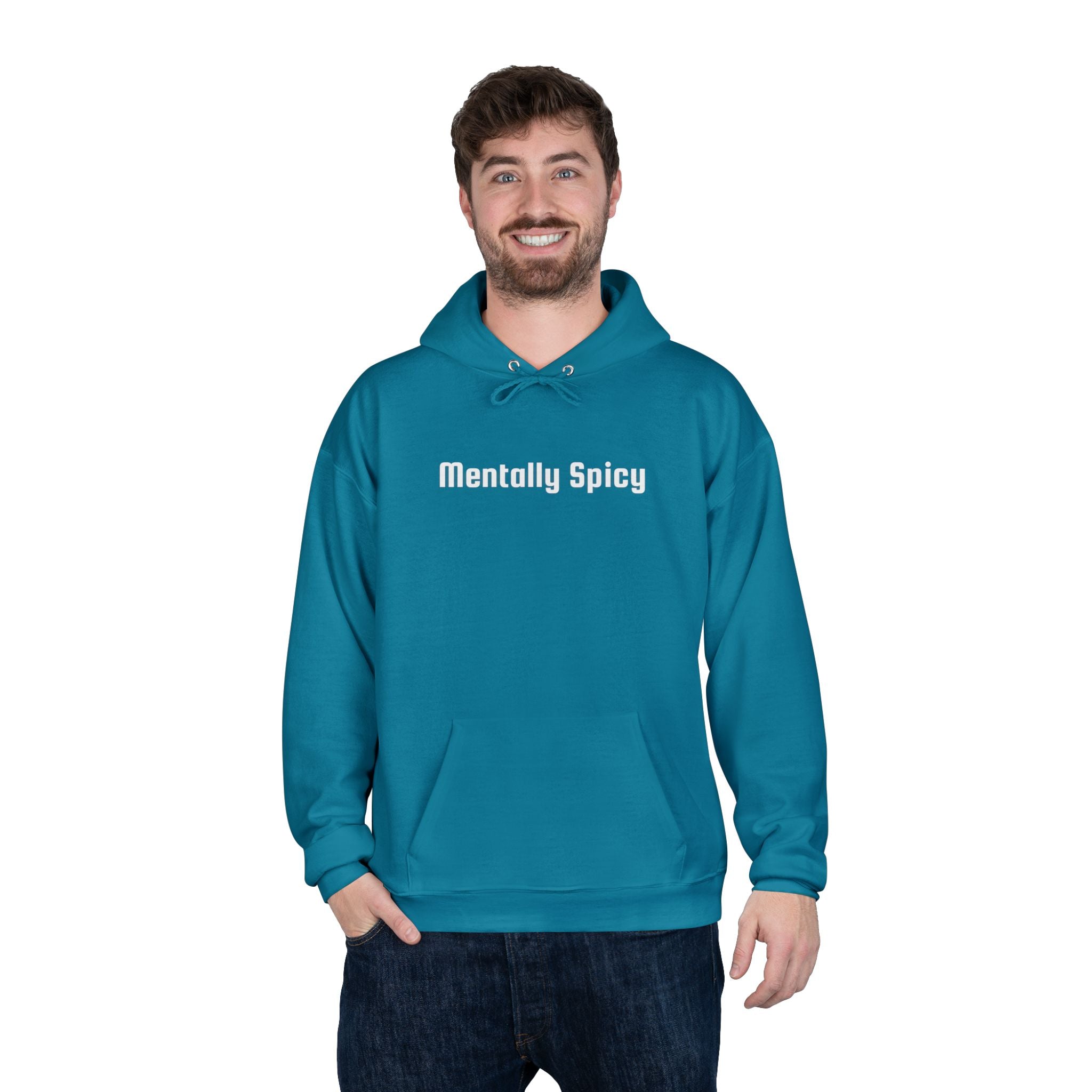 Men and Women - Relaxed - Pullover Hoodie Sweatshirt - Mentally Spicy Dark Colors