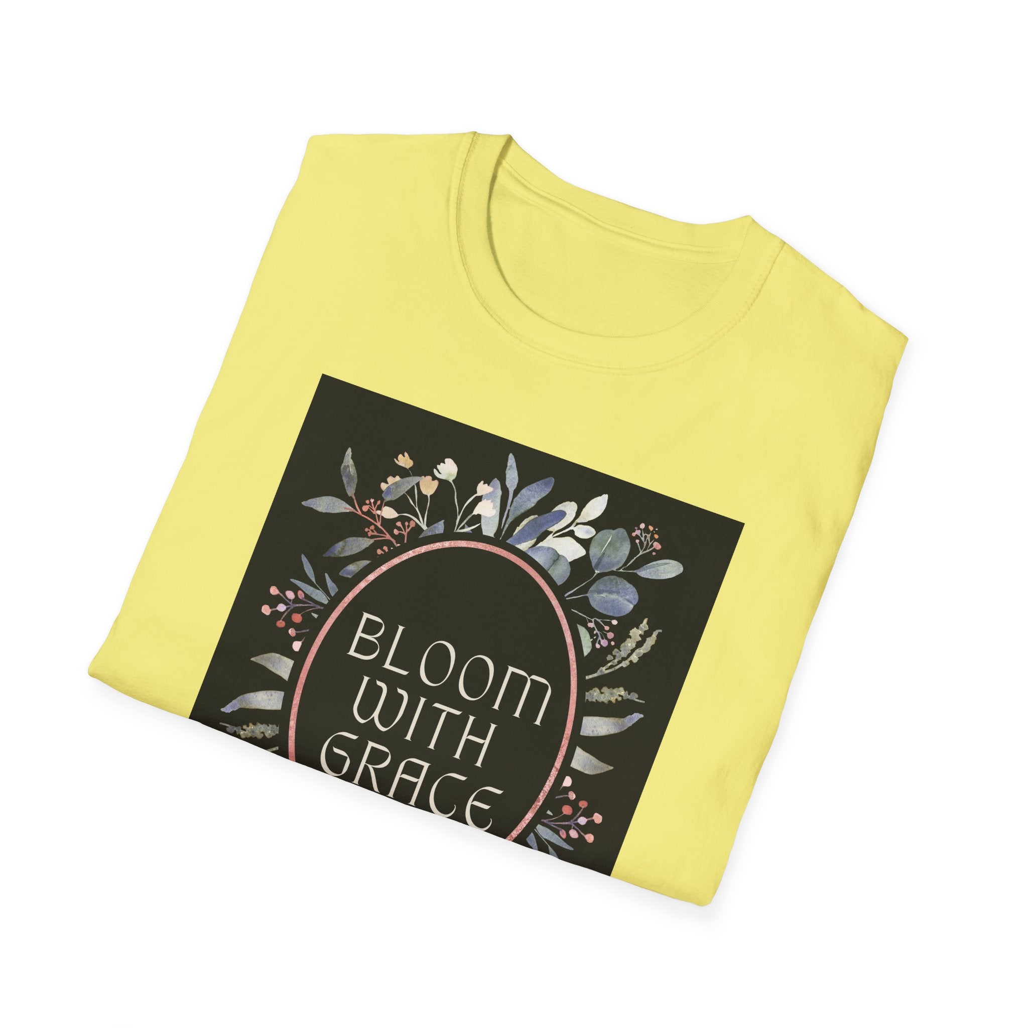 Women's Relaxed Tee - Bloom with Grace Back flowers