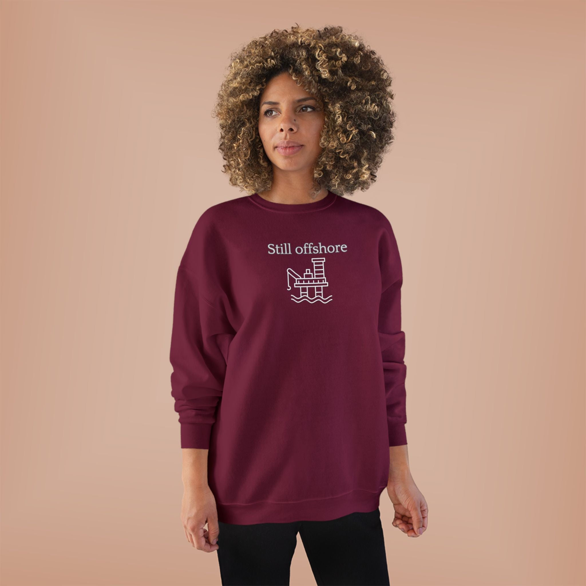 Relaxed Soft Ladies Sweatshirt - He's Offshore - oilfield