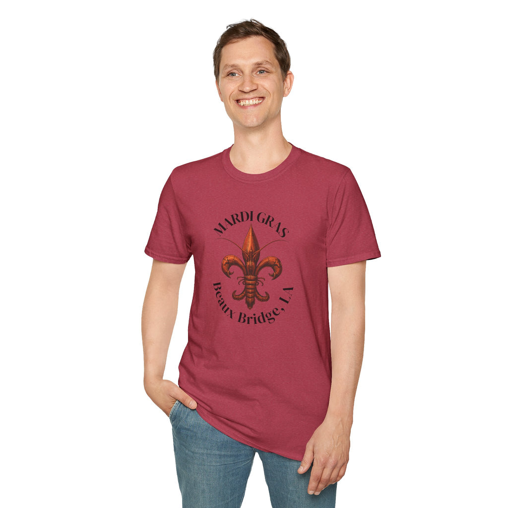relaxed mens tee - beaux bridge mardi gras