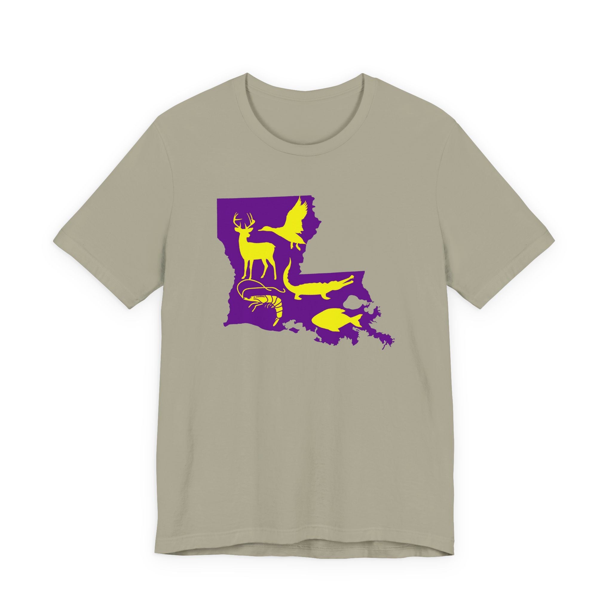 Mens Ultra Soft Jersey Short Sleeve Tee - Hunting Louisiana