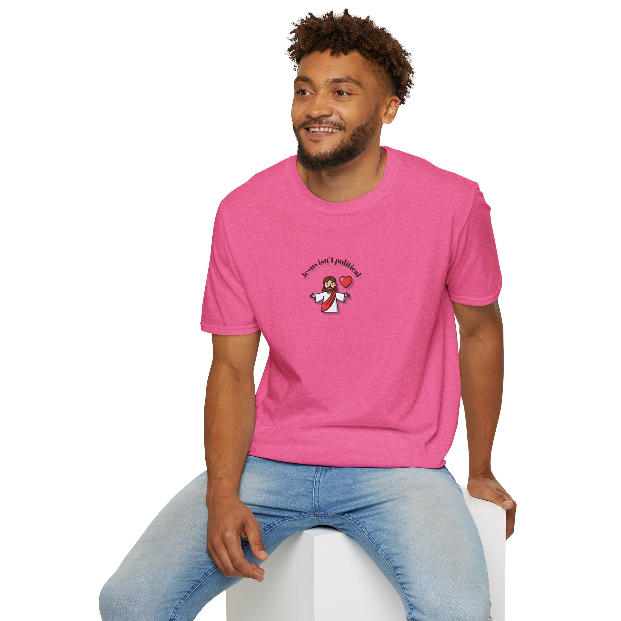 Relaxed Men & Women Soft Tee - Jesus isn't political