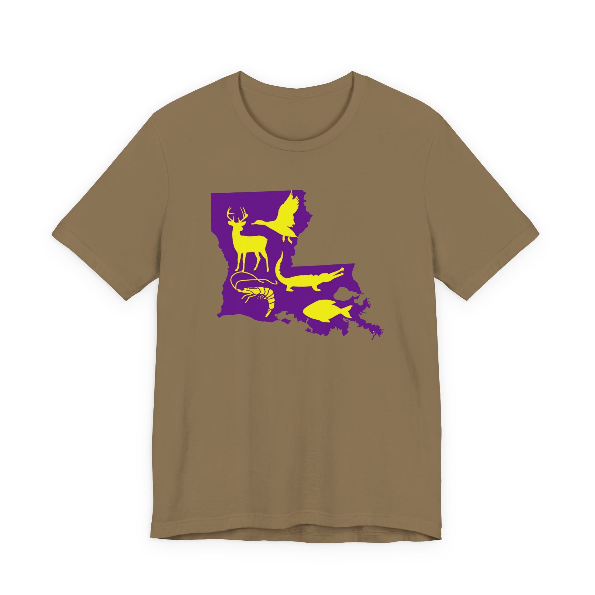 Mens Ultra Soft Jersey Short Sleeve Tee - Hunting Louisiana