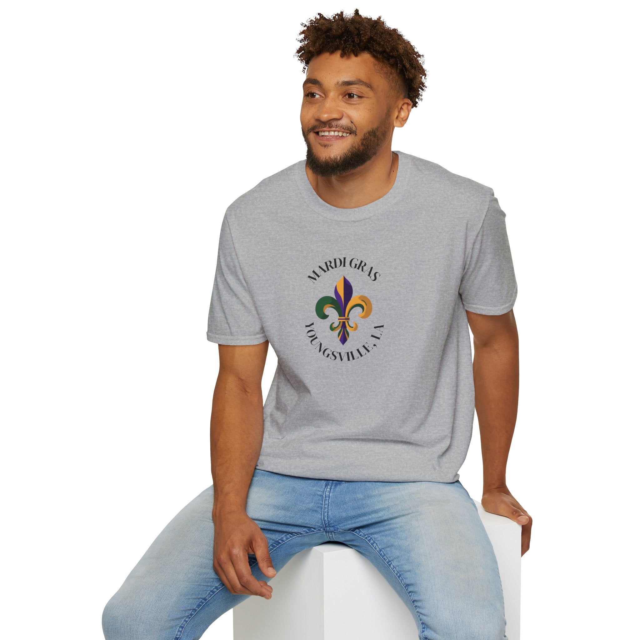 Relaxed Soft T Shirt-  Men and Woman Mardi Gras Youngsville La