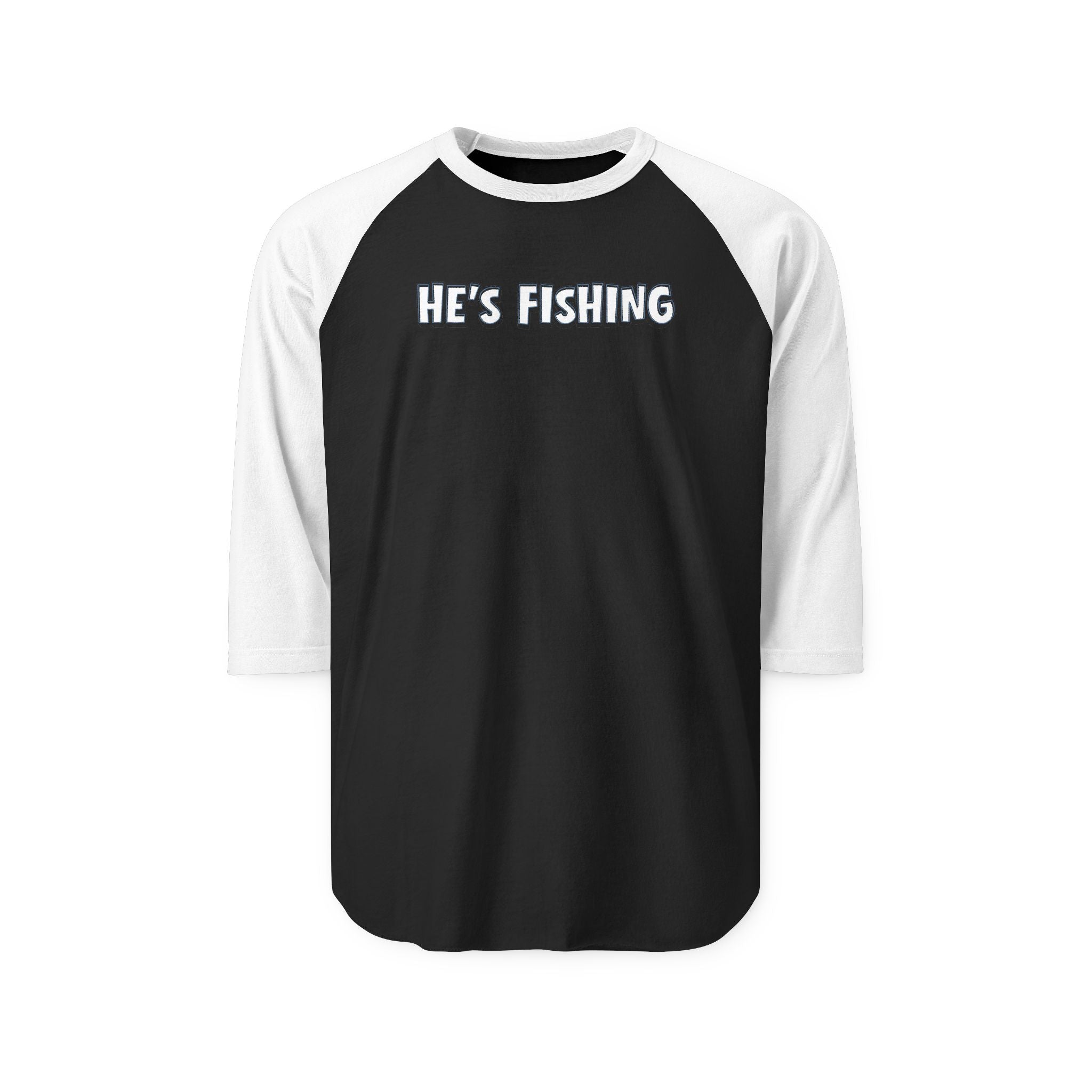 Ladies Three-Quarter Sleeve Tee - Relaxed - He's Fishing Vibe