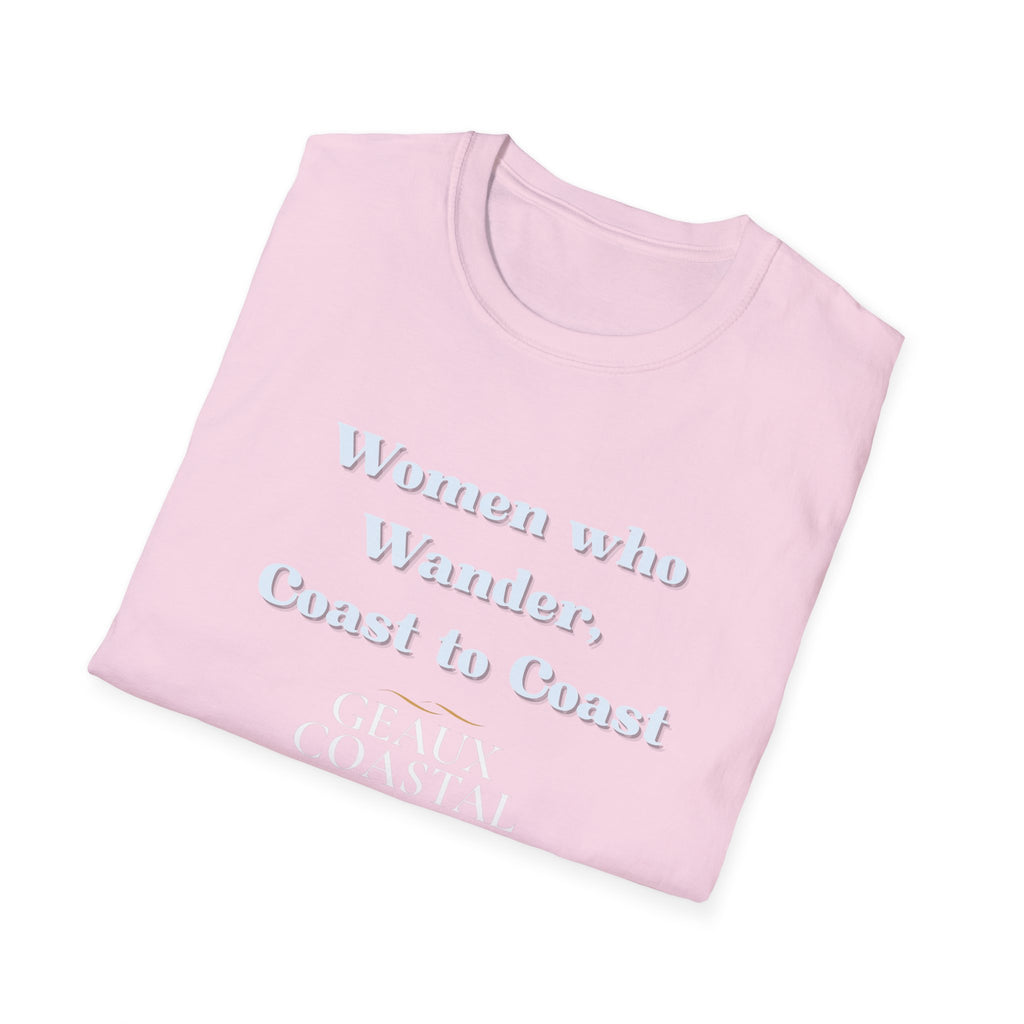 Women Soft Relaxed Tee - Women who wander coast to coast