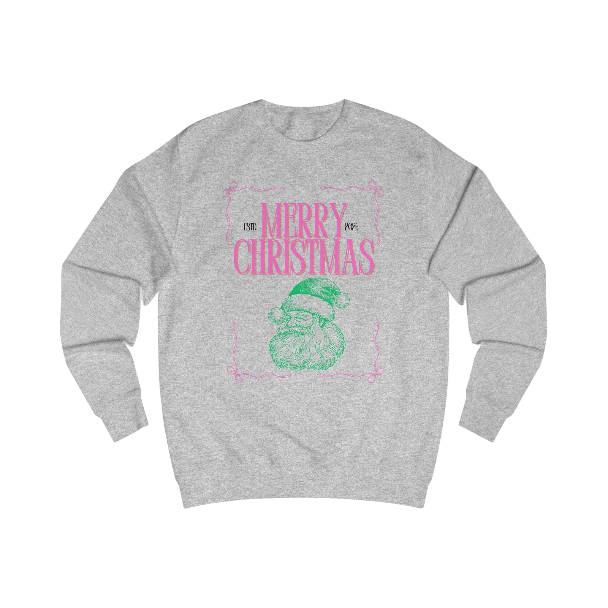 Women's Soft Sweatshirt - Christmas and Santa - Mid Weight Slim Fit