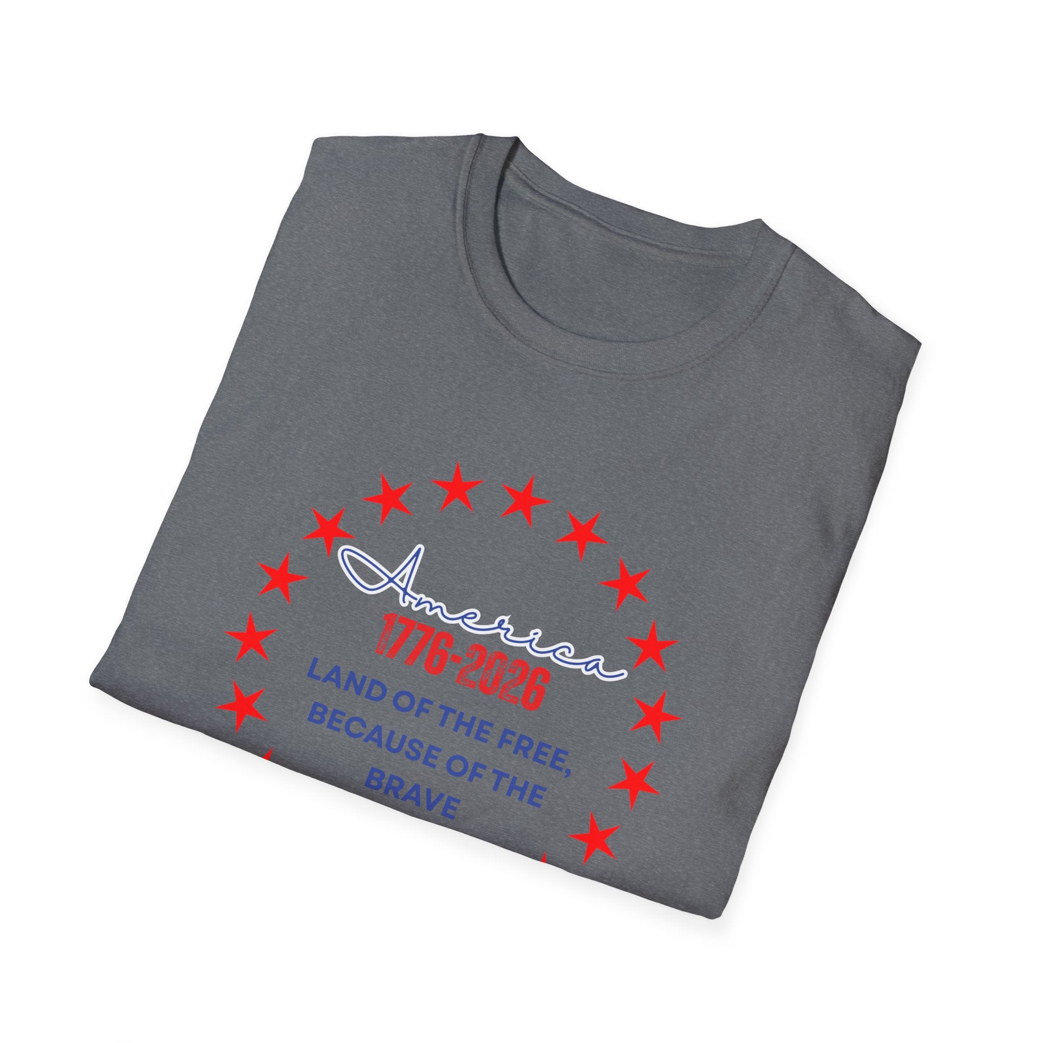 Relaxed Soft Tee- Men and Women - Home of the Free because of the brave