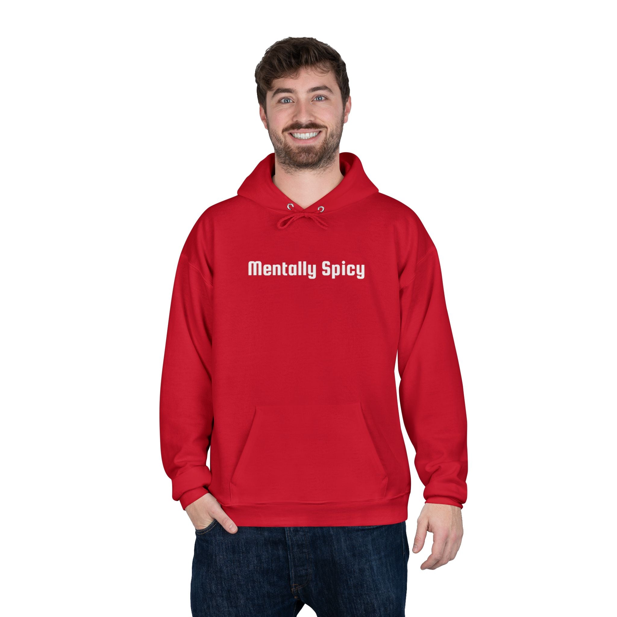 Men and Women - Relaxed - Pullover Hoodie Sweatshirt - Mentally Spicy Dark Colors