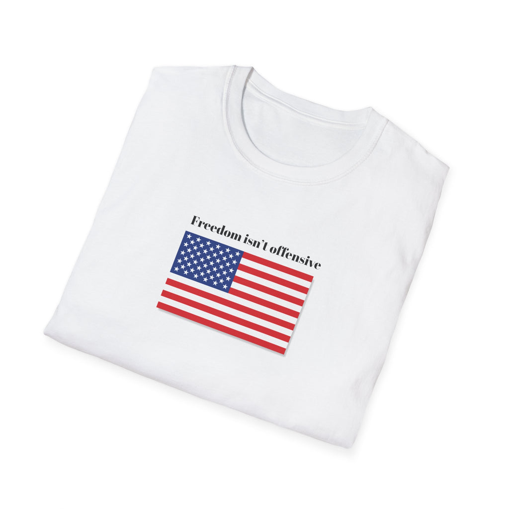 Relaxed Mens Soft Tee - Freedom isn't offensive