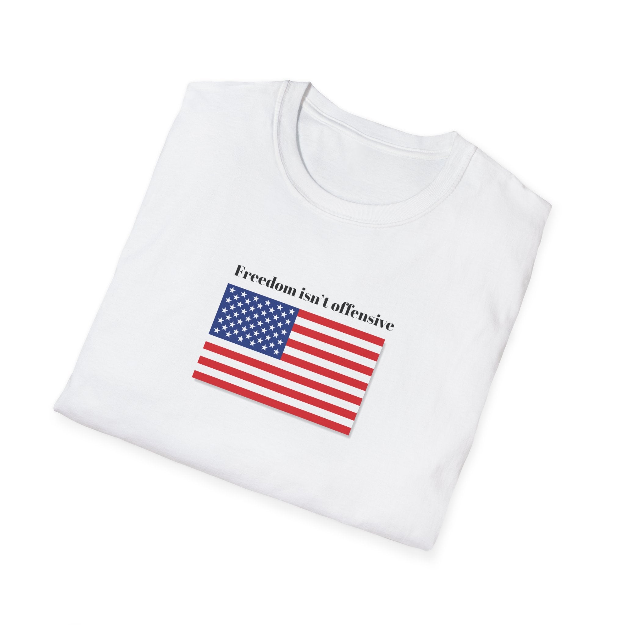 Relaxed Mens Soft Tee - Freedom isn't offensive