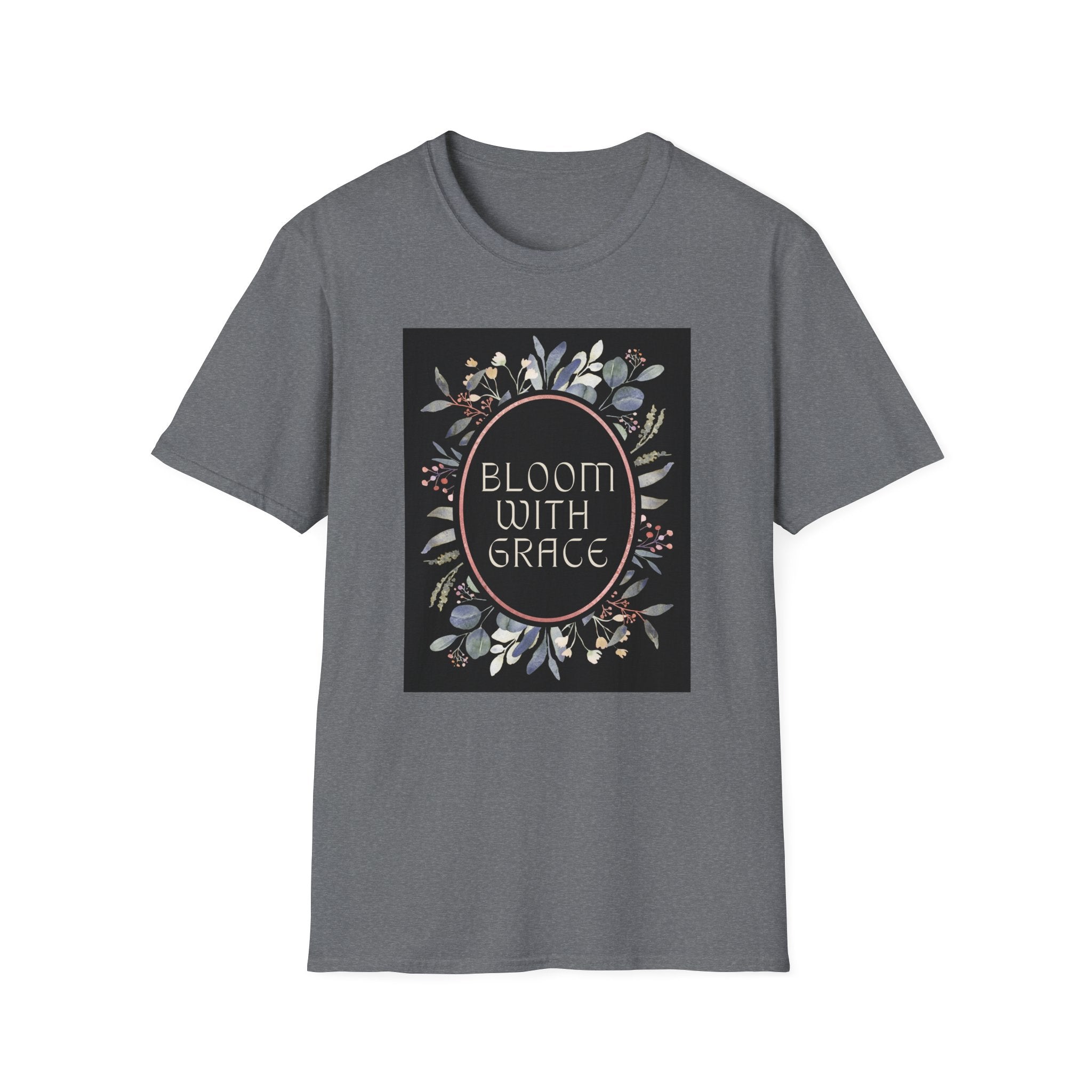 Women's Relaxed Tee - Bloom with Grace Back flowers