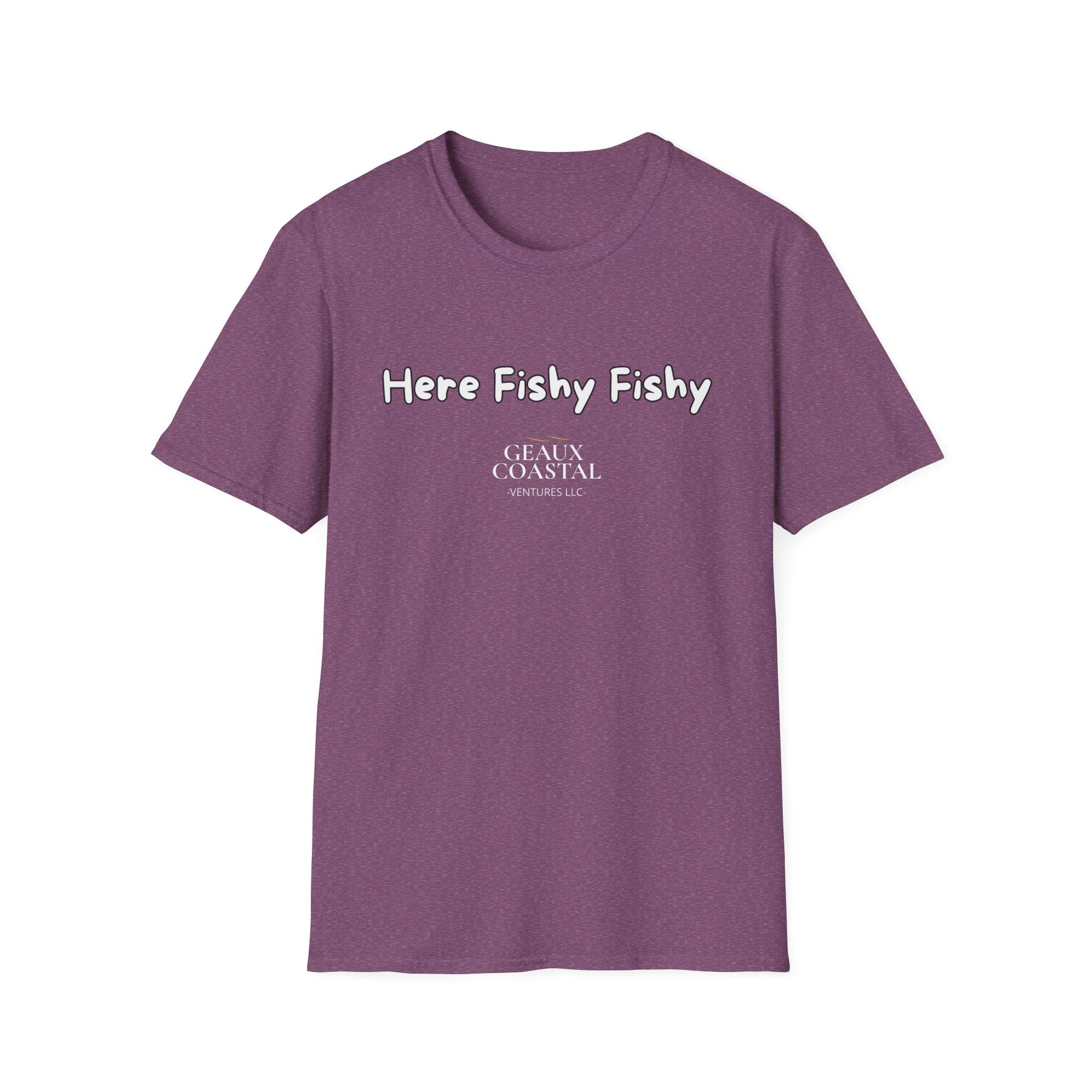 Men and Women ( Soft ) t Shirt - Here Fishy Fishy with Funny BACK - Regular Fit