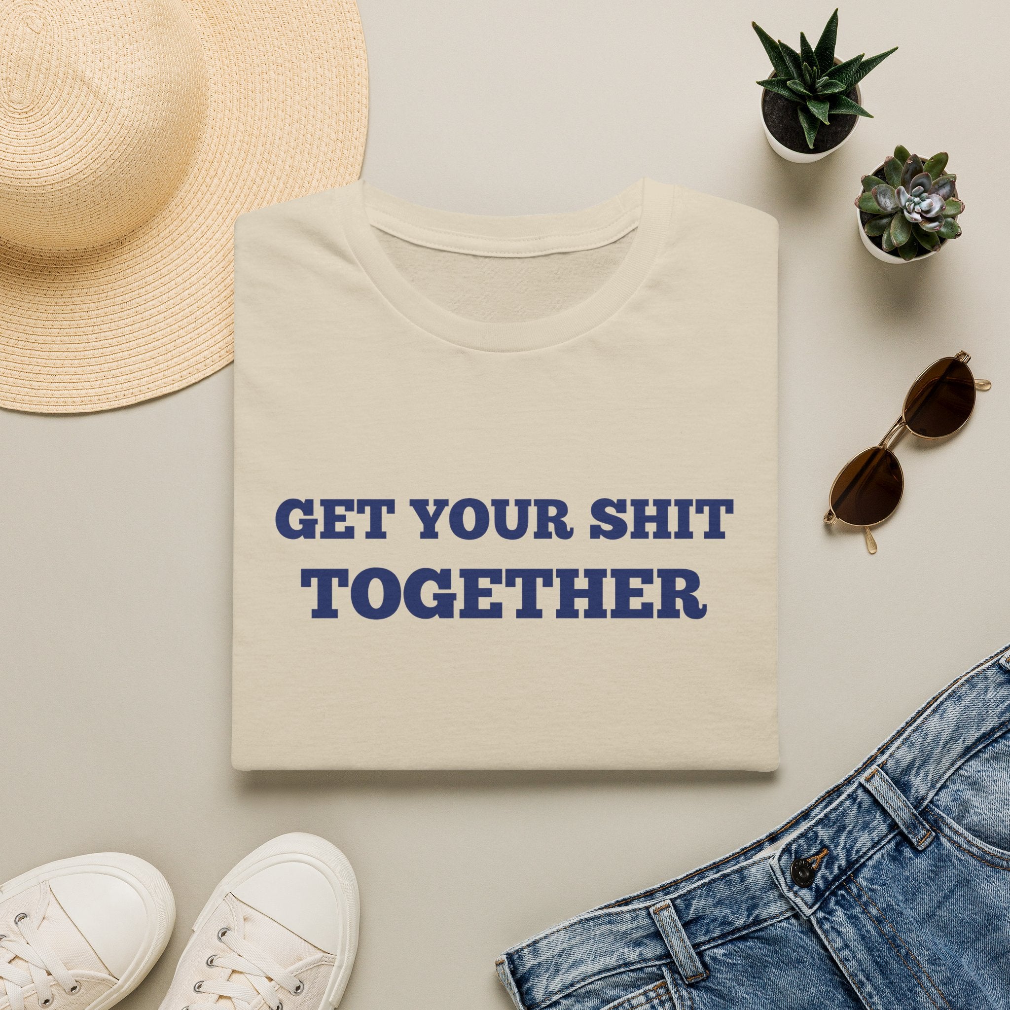 Men and Women  Softstyle T-Shirt Regular Soft Tee - Get your shit together