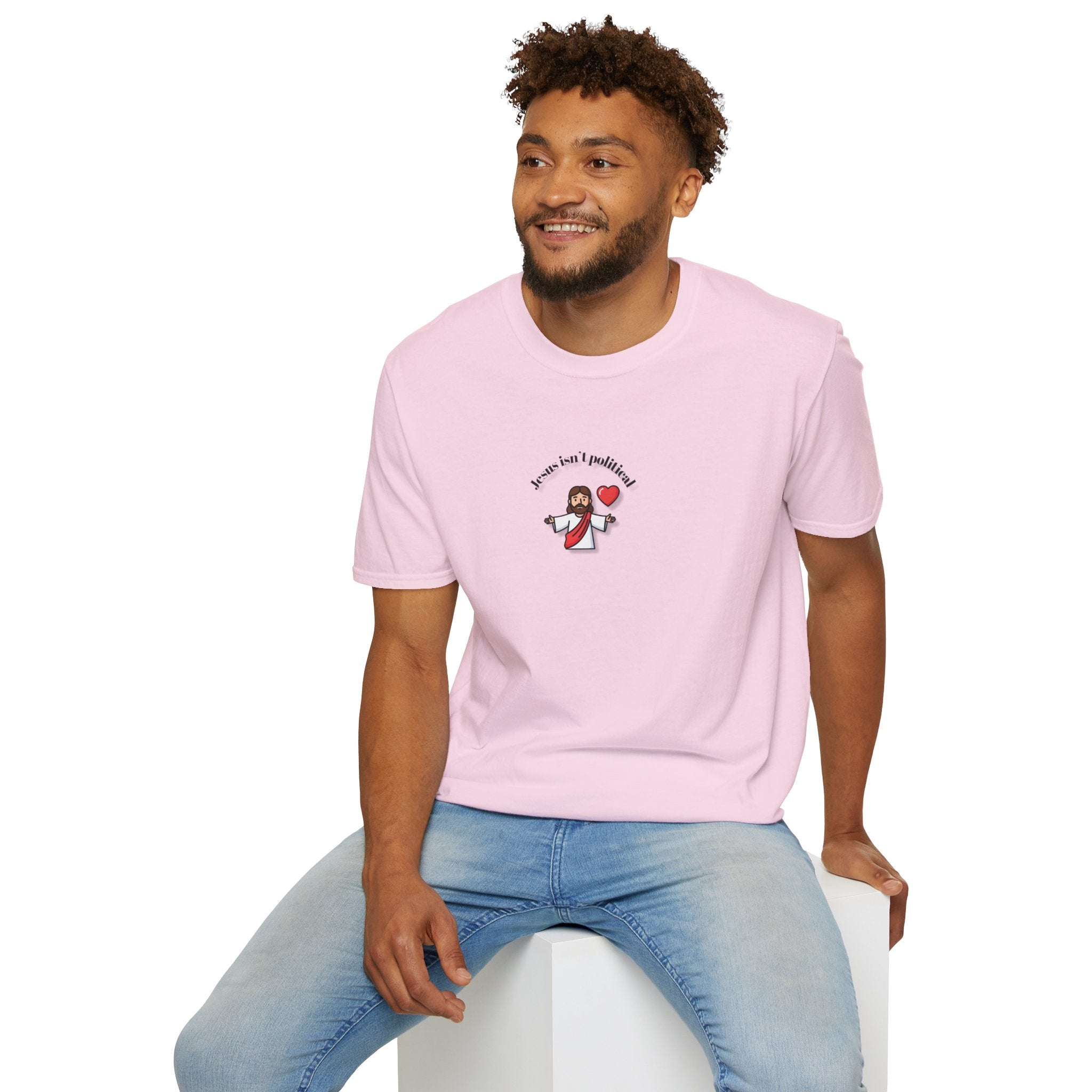 Relaxed Men & Women Soft Tee - Jesus isn't political