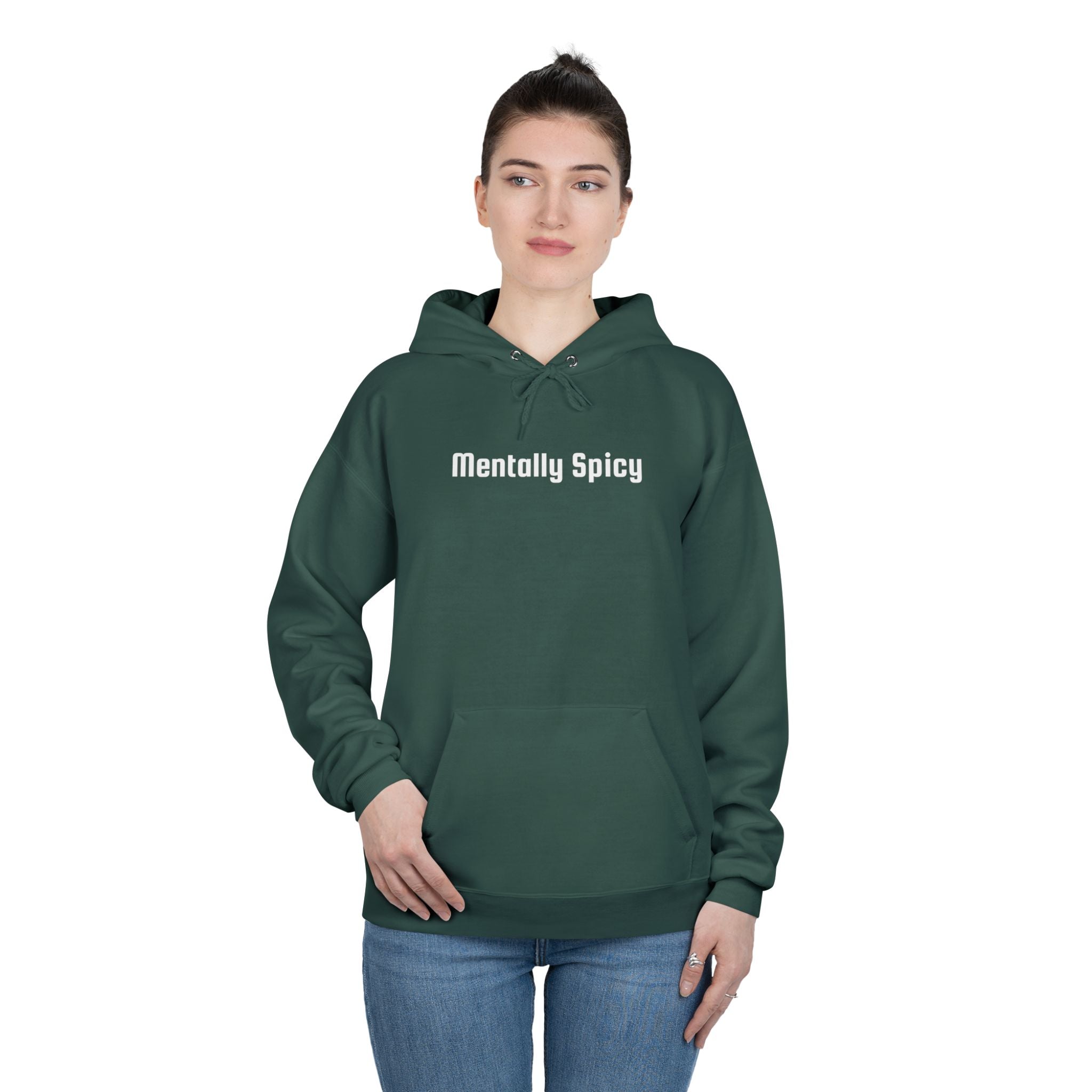 Men and Women - Relaxed - Pullover Hoodie Sweatshirt - Mentally Spicy Dark Colors