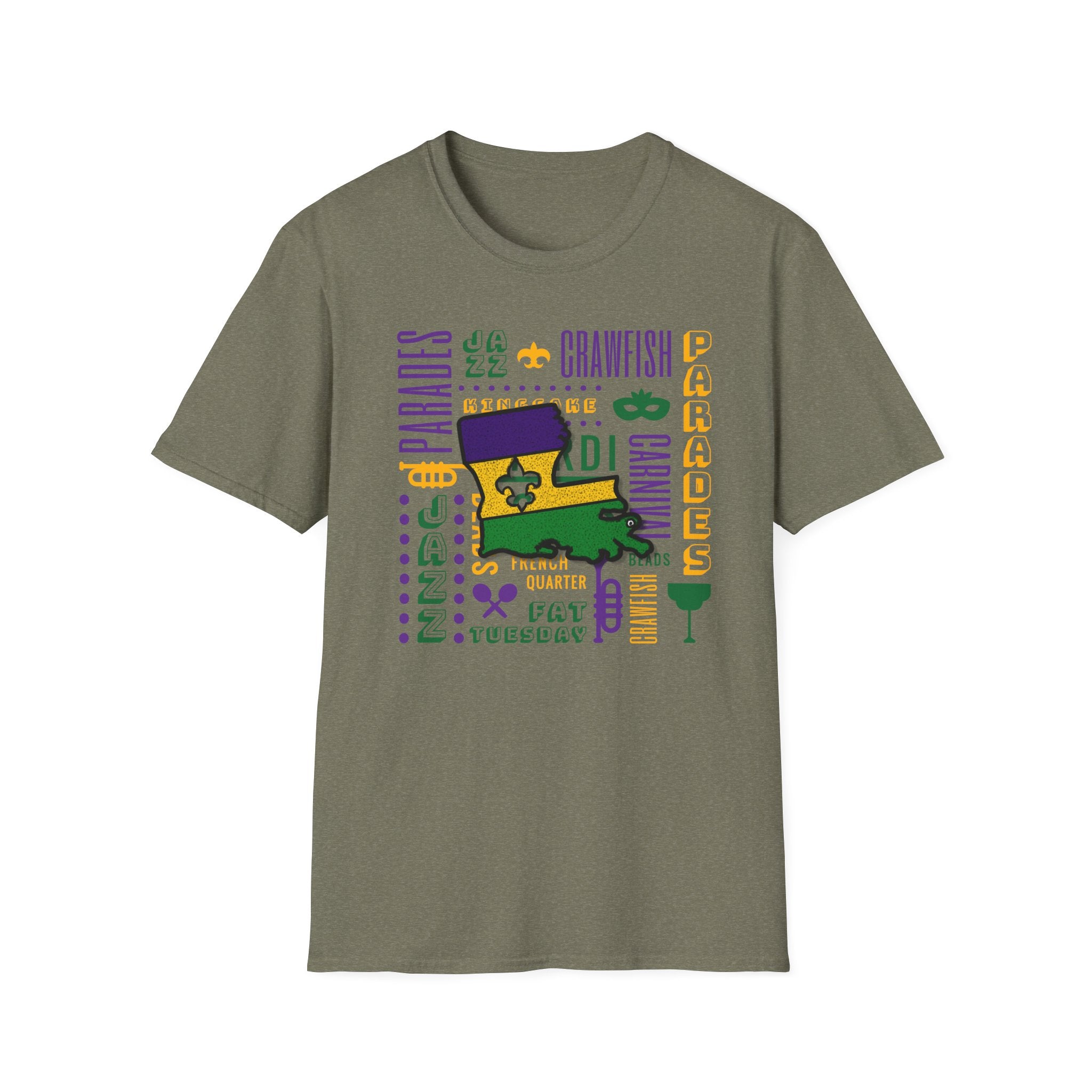 Relaxed Soft T Shirt - Men and Women - louisiana