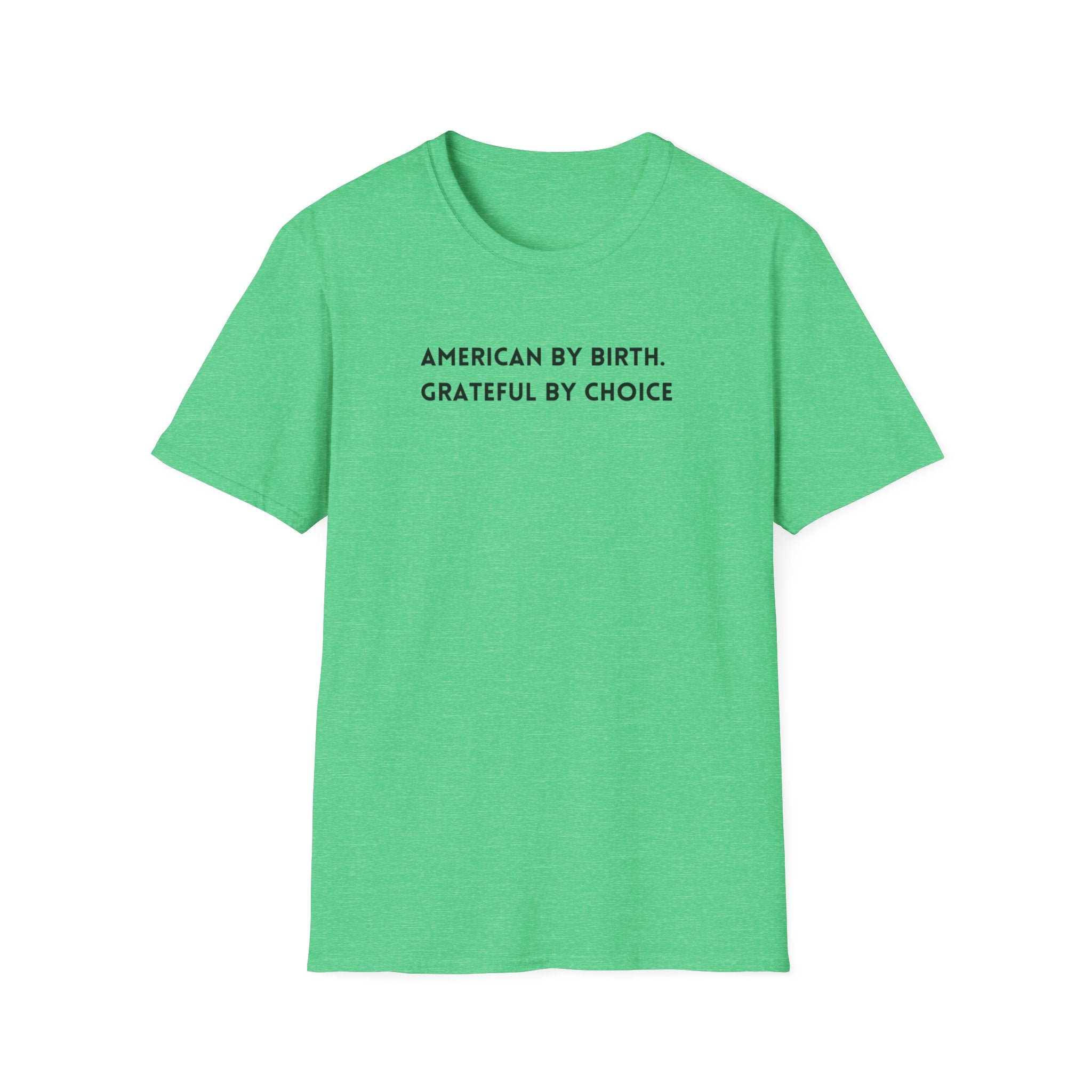 Men's Relaxed Soft Tee - American by birth Grateful by choice