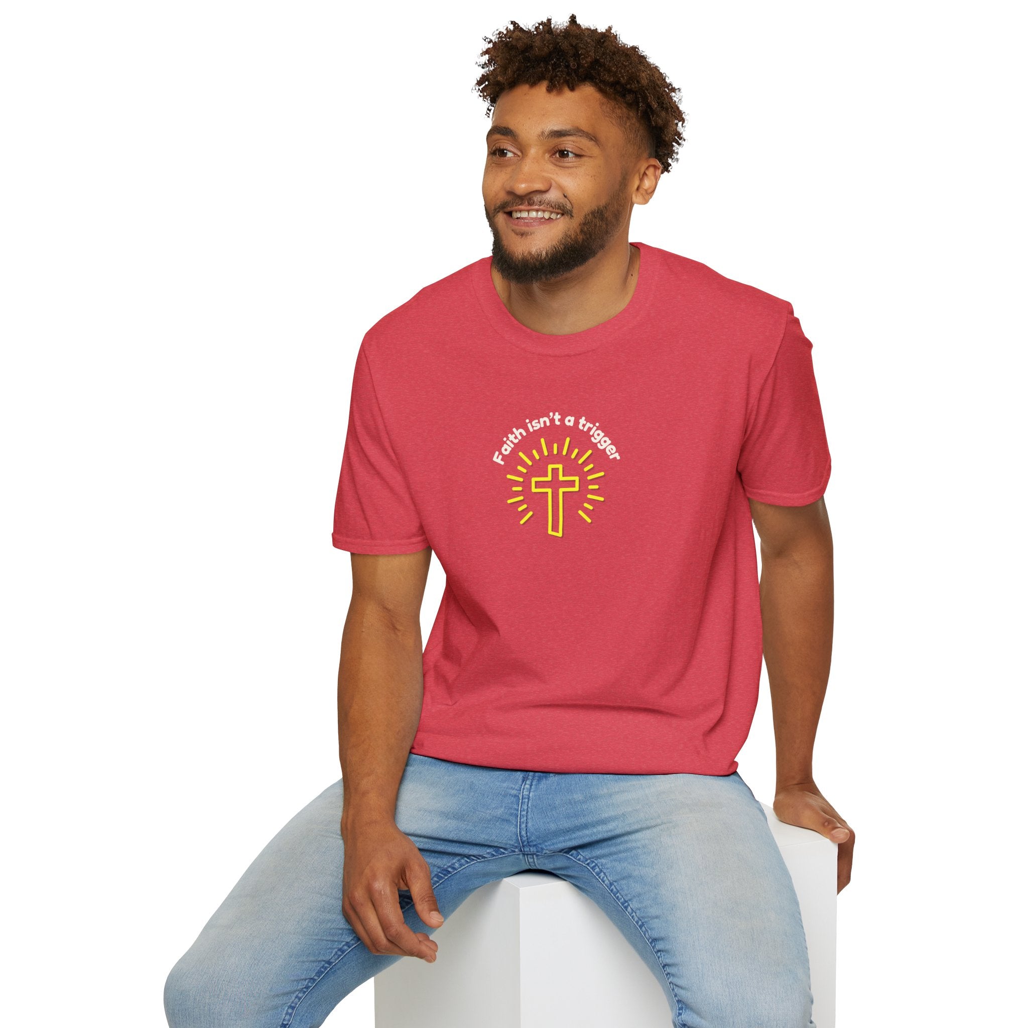 Men's Soft Relaxed tee - Faith isn't a trigger