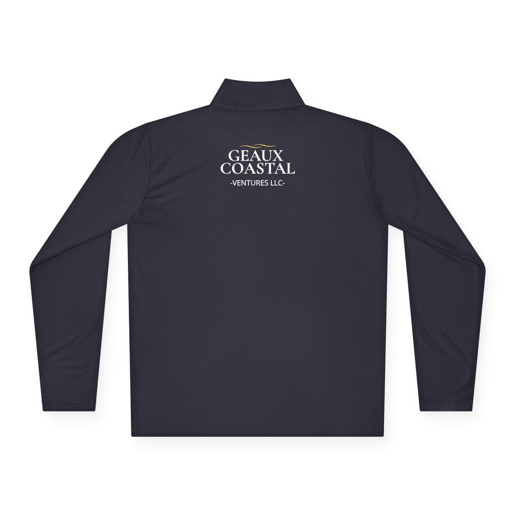Fishing Quarter-Zip Pullover (Men & Women) -"Geaux Coastal" - Lightweight